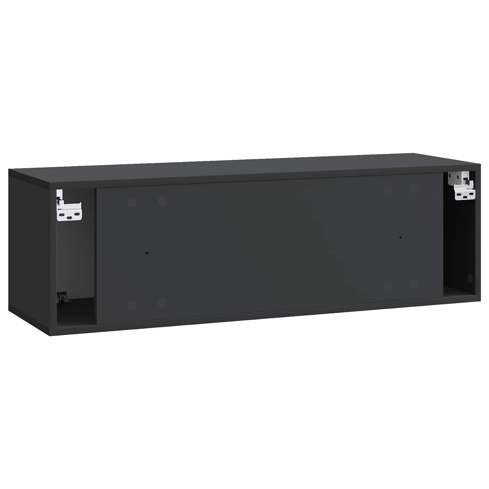Meuble TV mural Noir 98 x 31 x 30 cm Bois d'ingénierie - XIOS