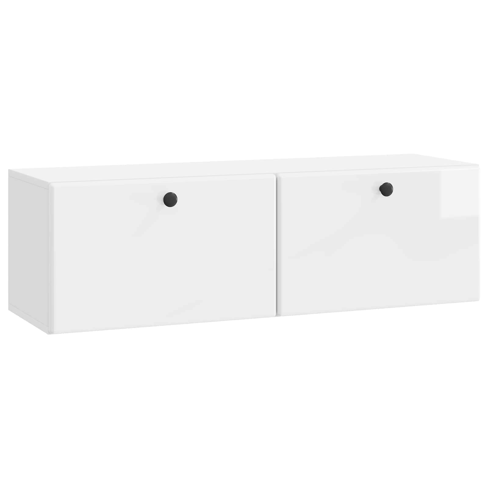 Meuble TV mural Montage mural Blanc brillant 98 x 31 x 30 cm - XIOS