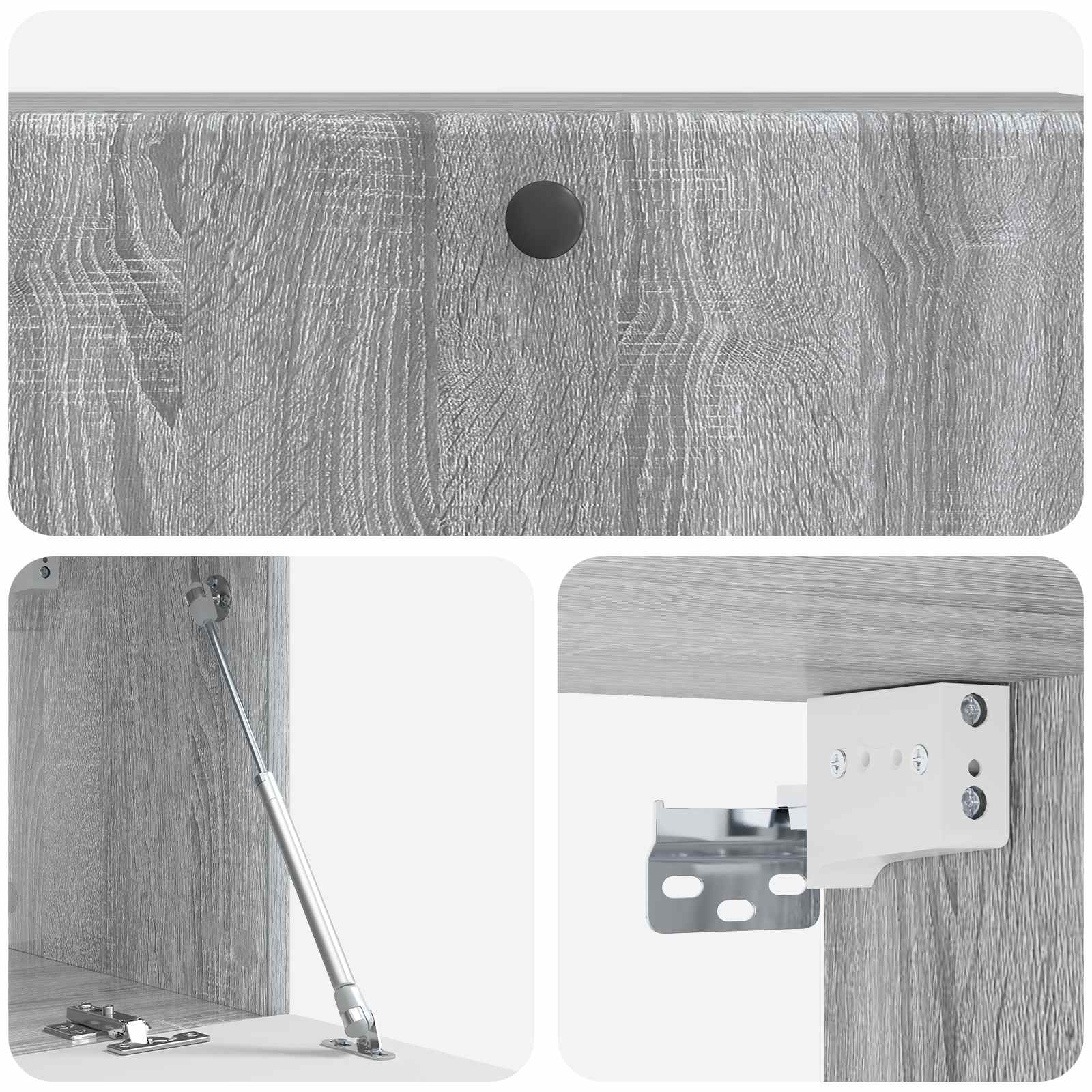 Meuble TV mural 98 x 31 x 30 cm Sonoma gris Bois d'ingénierie - XIOS