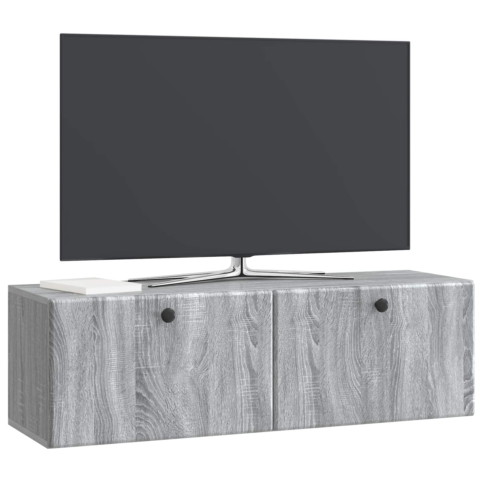 Meuble TV mural 98 x 31 x 30 cm Sonoma gris Bois d'ingénierie - XIOS