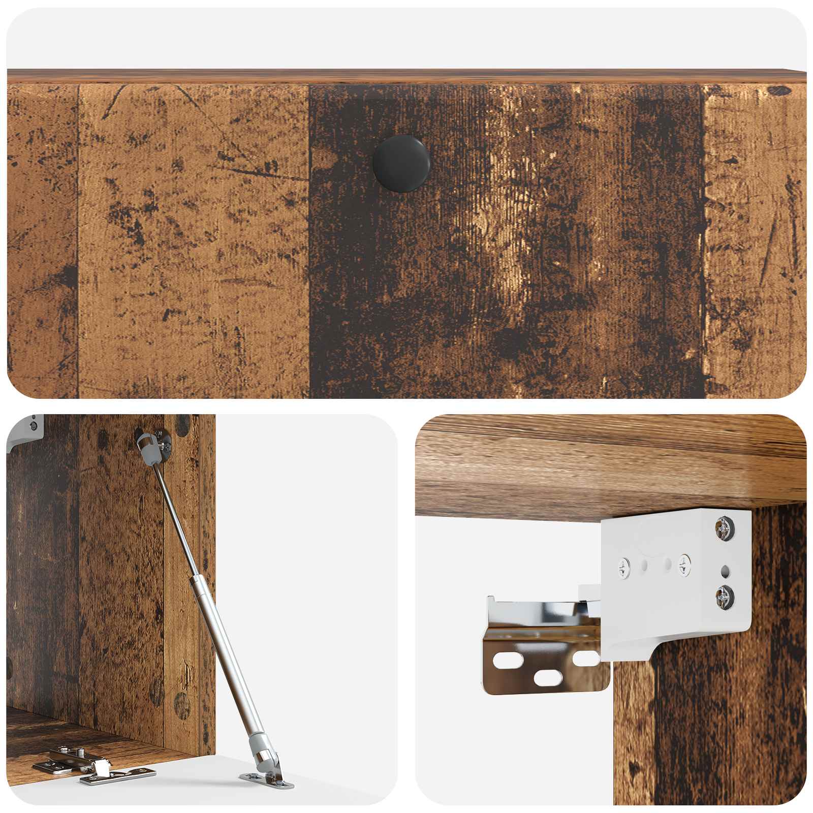 Meuble TV mural 98 x 31 x 30 cm Bois ancien Bois d'ingénierie - XIOS