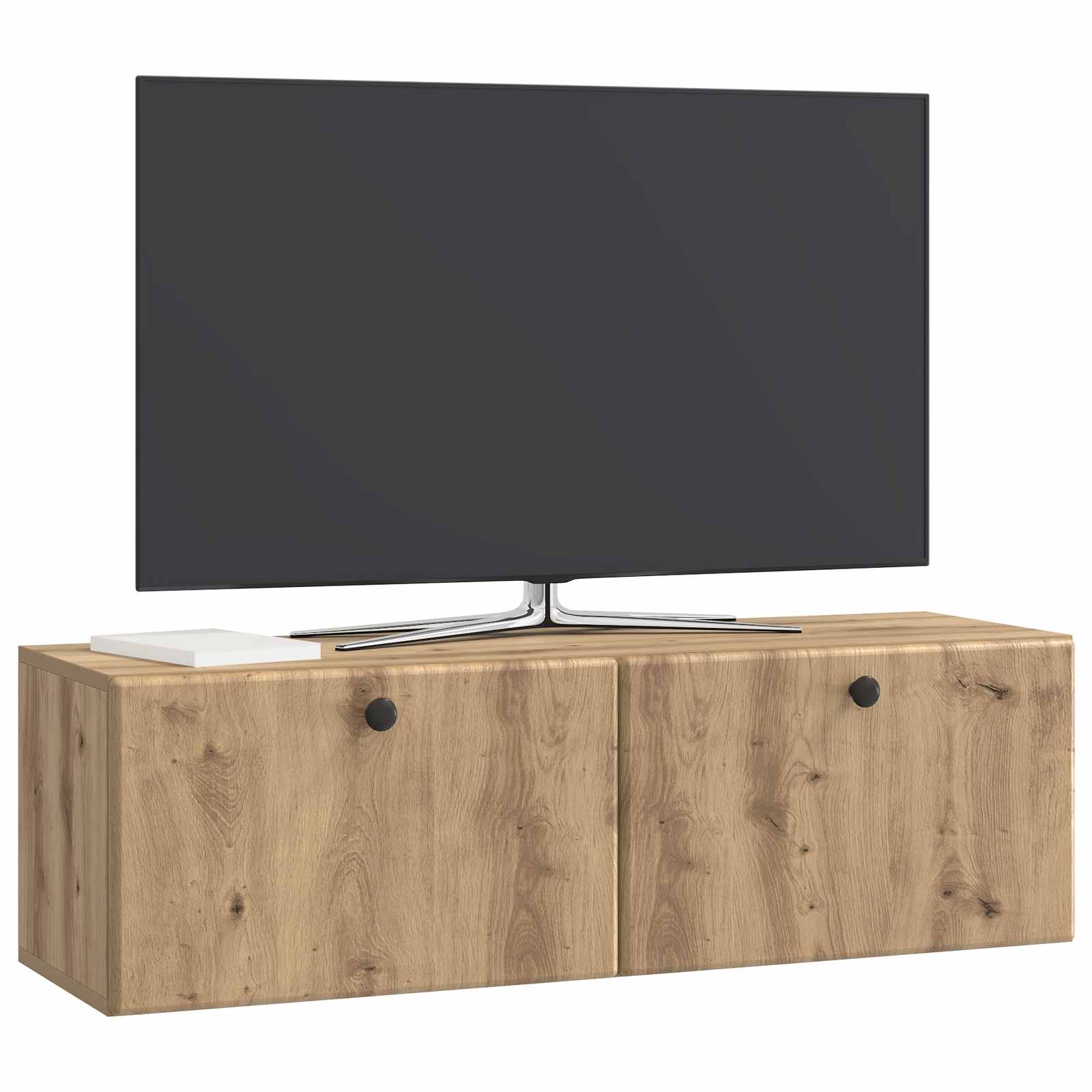 Meuble TV mural 98 x 31 x 30 cm Chêne artisanal - XIOS