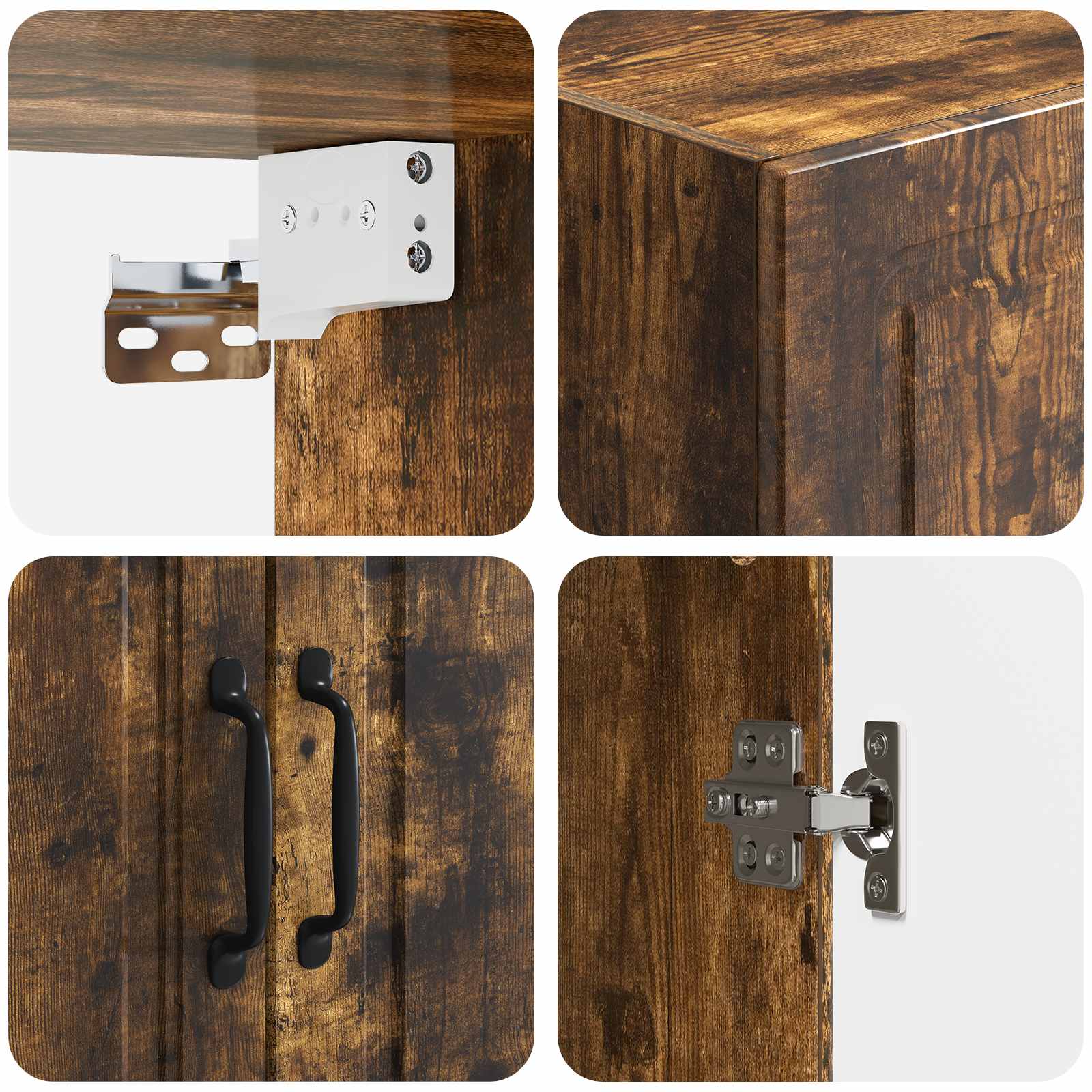 Armoire Murale Chêne fumé 66 x 34,5 x 90 cm Bois d'ingénierie - XIOS