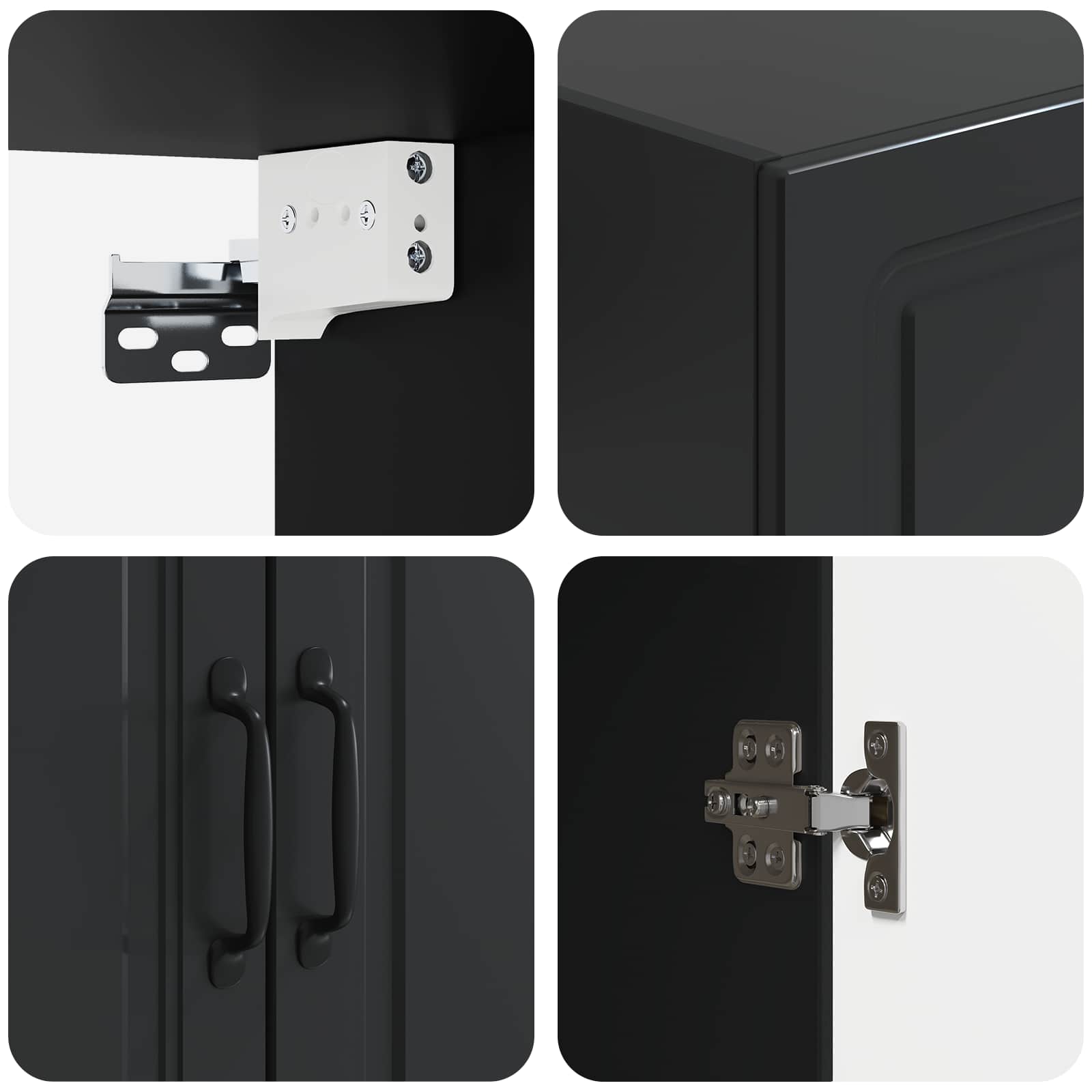 Armoire Murale Noir 59 x 31 x 60 cm Bois d'ingénierie - XIOS