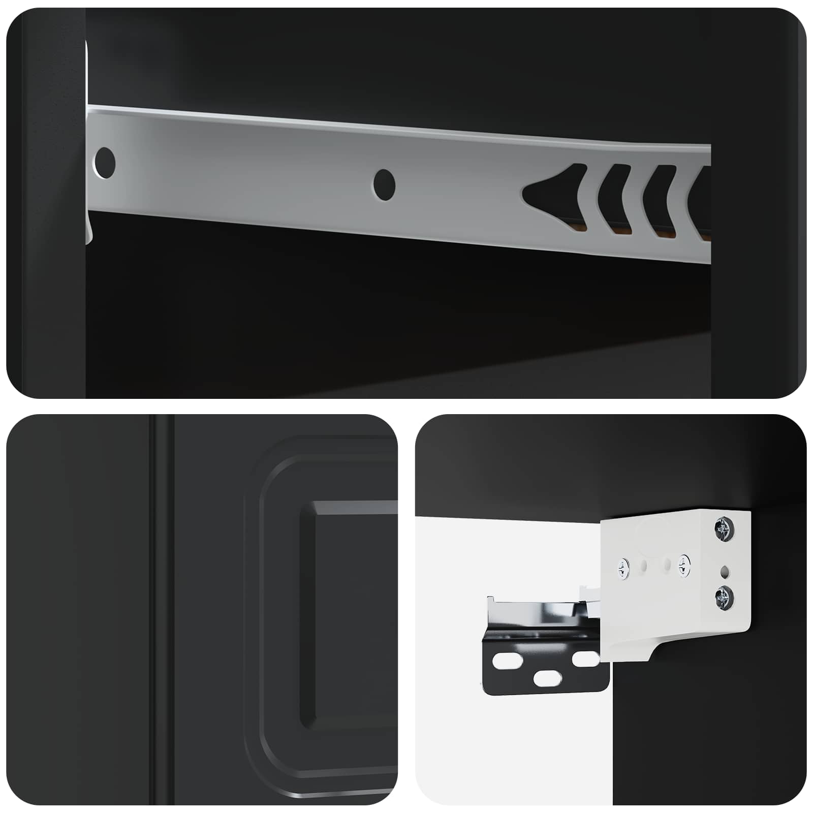 Cabinet de chevet mural 2 pcs Noir 34,5 x 33 x 20 cm - XIOS