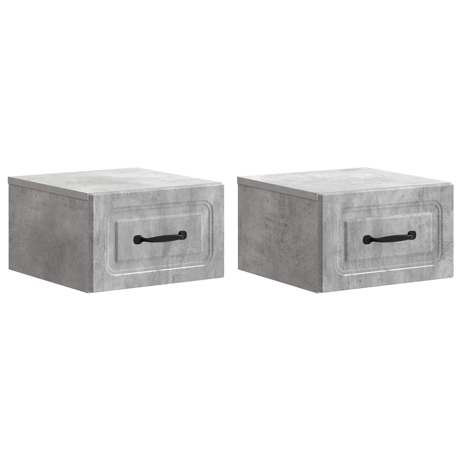 Cabinet de chevet mural 2 pcs Gris béton 34,5 x 33 x 20 cm - XIOS