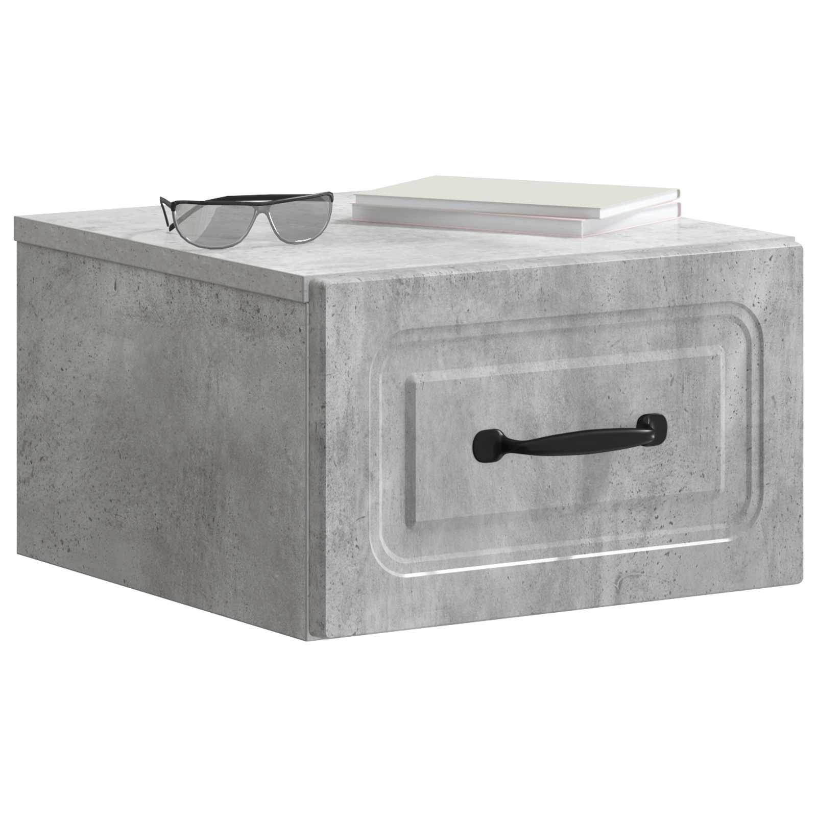 Cabinet de chevet mural 2 pcs Gris béton 34,5 x 33 x 20 cm - XIOS