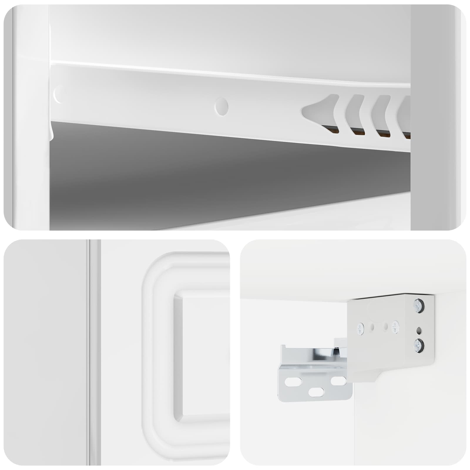 Cabinet de chevet mural 2 pcs Blanc brillant 34,5 x 33 x 20 cm - XIOS