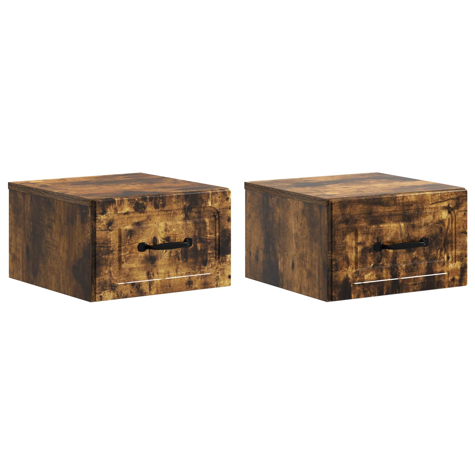 Cabinet de chevet mural 2 pcs Chêne fumé 34,5 x 33 x 20 cm - XIOS