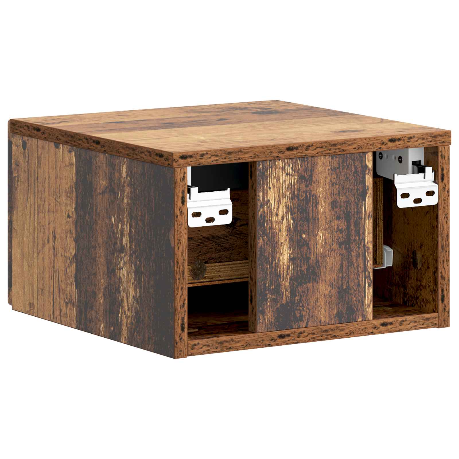 Cabinet de chevet mural 2 pc Bois ancien 34,5 x 33 x 20 cm - XIOS