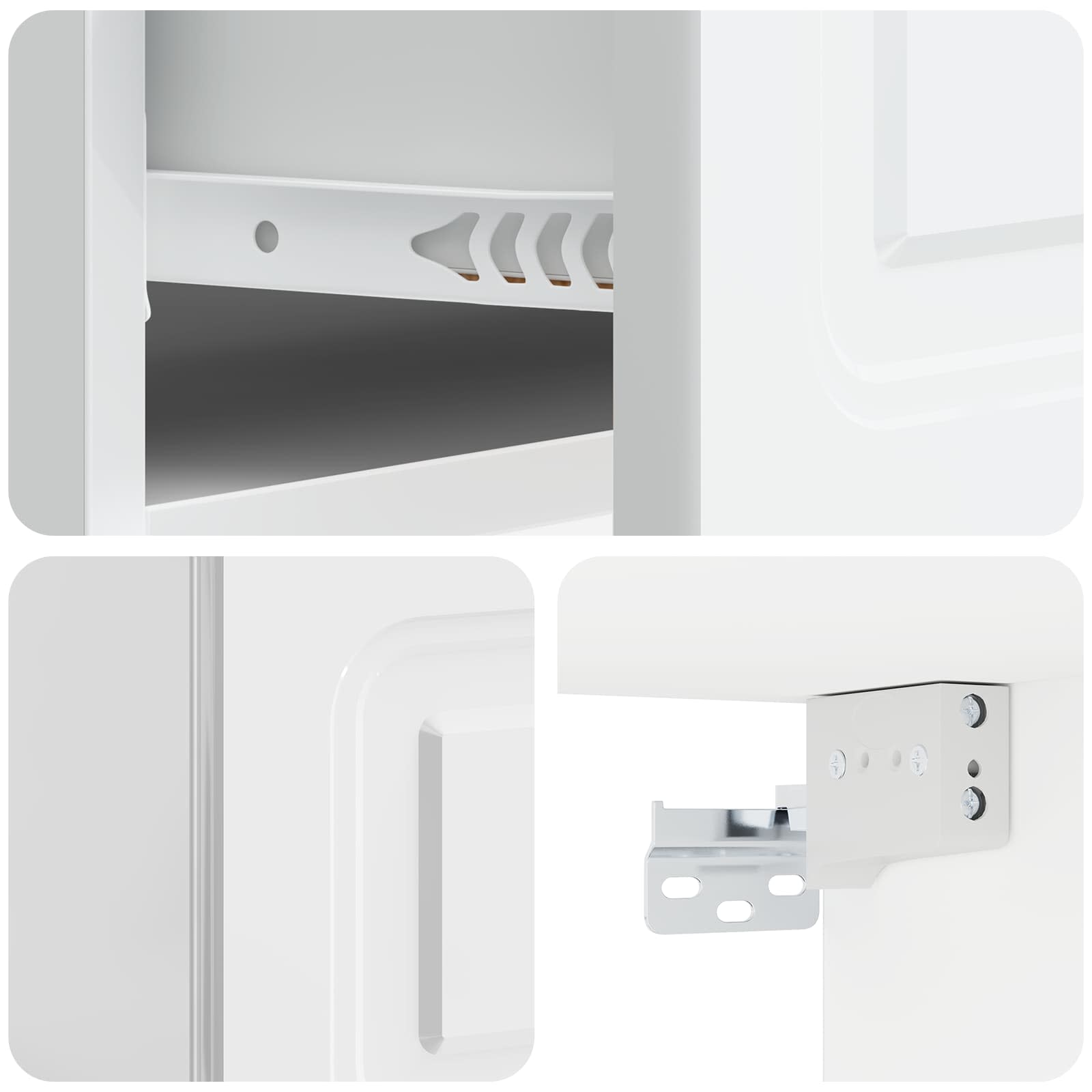 Cabinet de chevet mural 2 pcs Blanc brillant 49 x 34,5 x 20 cm - XIOS