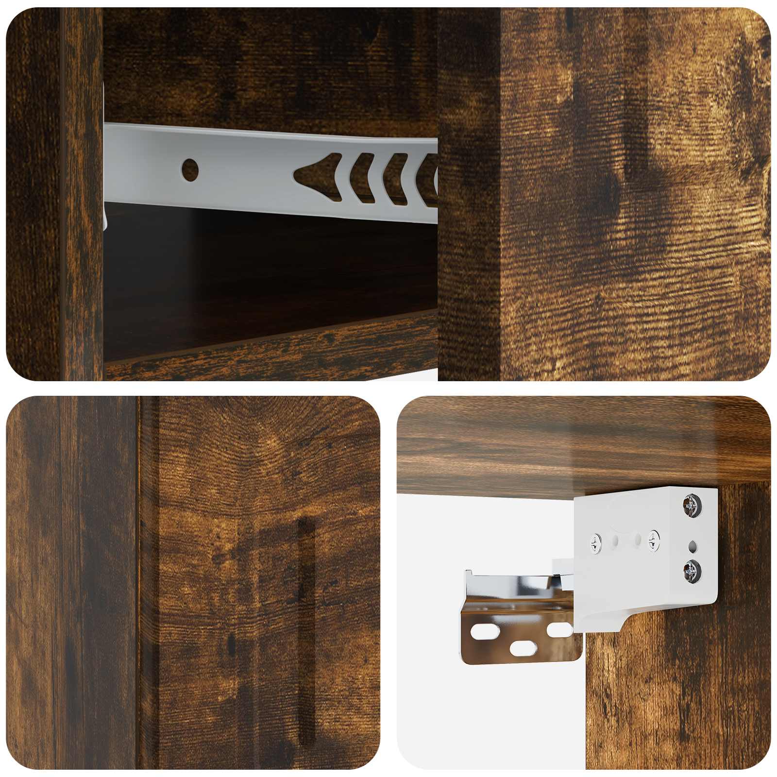 Cabinet de chevet mural 2 pcs Chêne fumé 49 x 34,5 x 20 cm - XIOS
