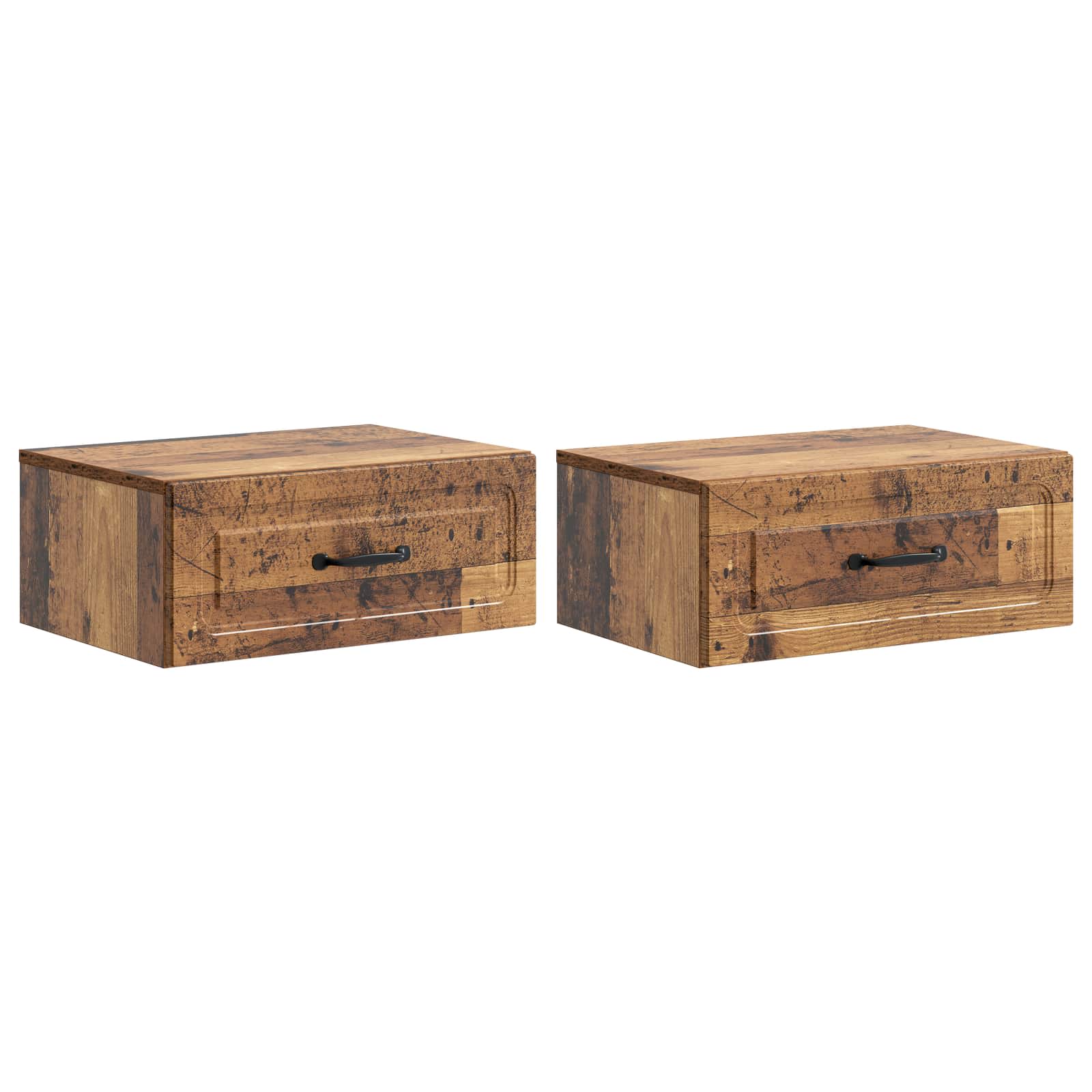 Cabinet de chevet mural 2 pcs Bois ancien 49 x 34,5 x 20 cm - XIOS