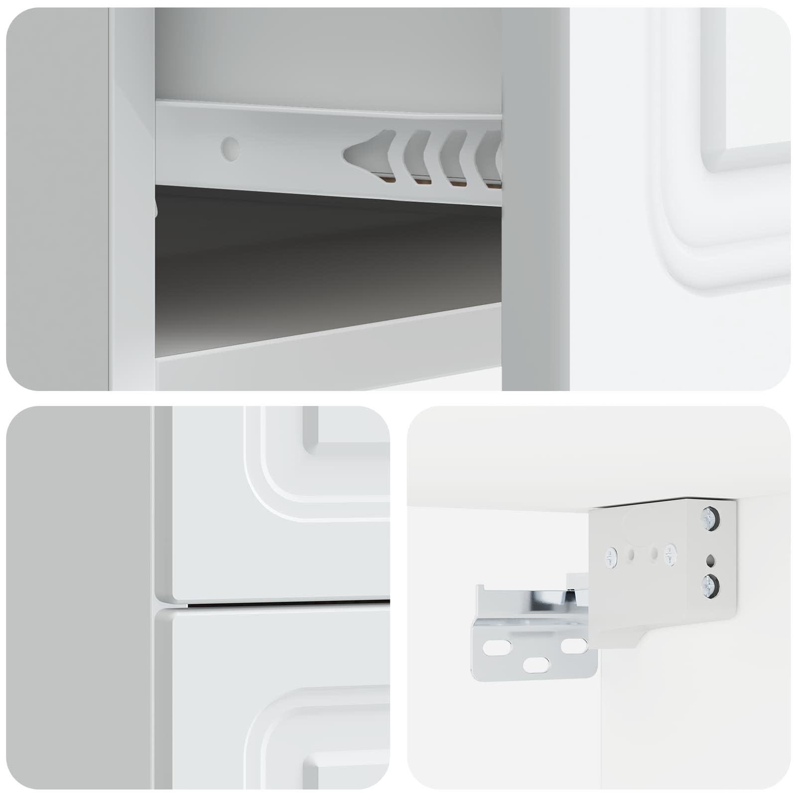 Cabinet de chevet mural 2 pcs Blanc 34,5 x 33 x 40 cm - XIOS