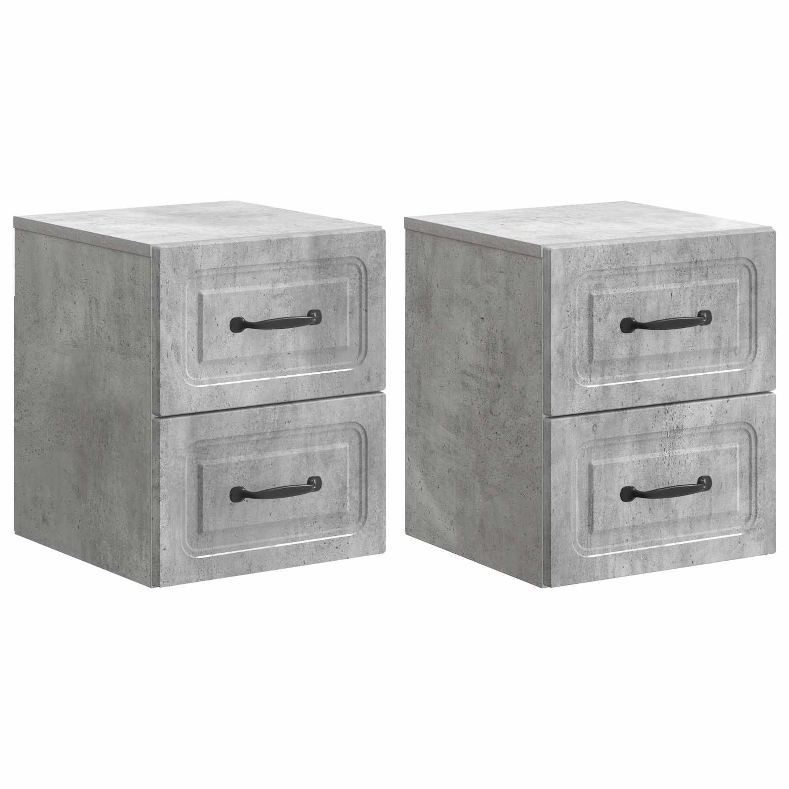 Cabinet de chevet mural 2 pcs Gris béton 34,5 x 33 x 40 cm - XIOS