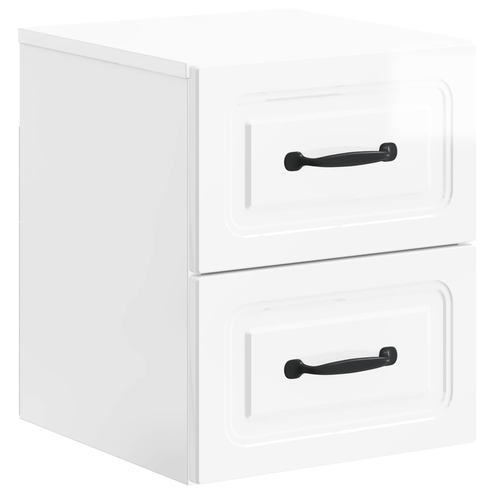 Cabinet de chevet mural 2 pcs Blanc brillant 34,5 x 33 x 40 cm - XIOS