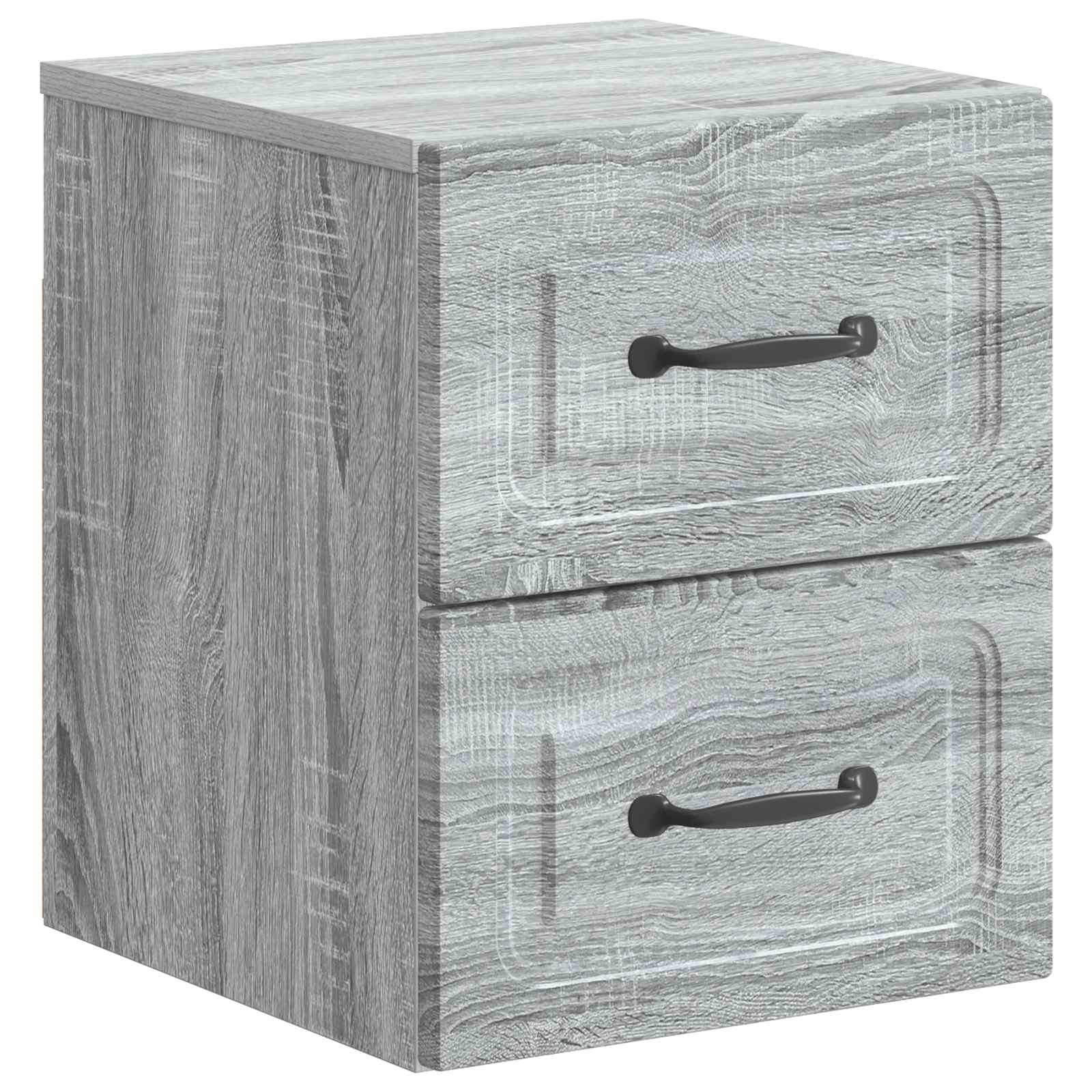 Cabinet de chevet mural 2 pcs Sonoma gris 34,5 x 33 x 40 cm - XIOS