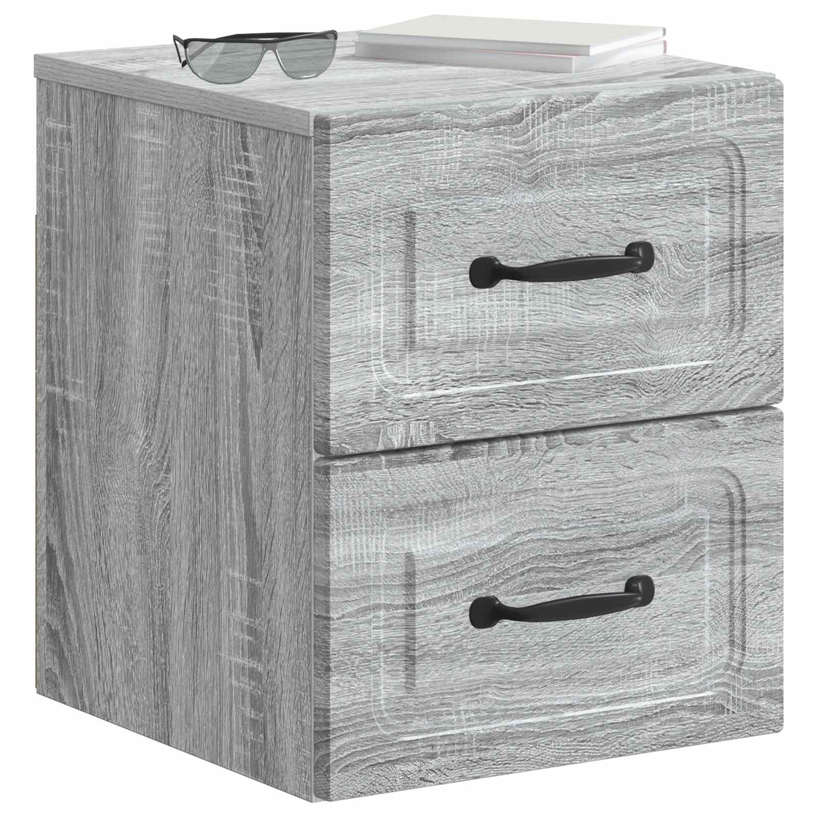 Cabinet de chevet mural 2 pcs Sonoma gris 34,5 x 33 x 40 cm - XIOS