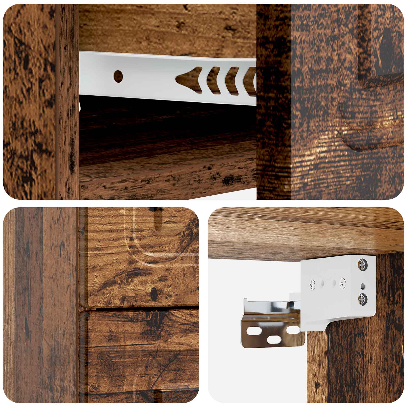 Cabinet de chevet mural 2 pcs Bois ancien 34,5 x 33 x 40 cm - XIOS