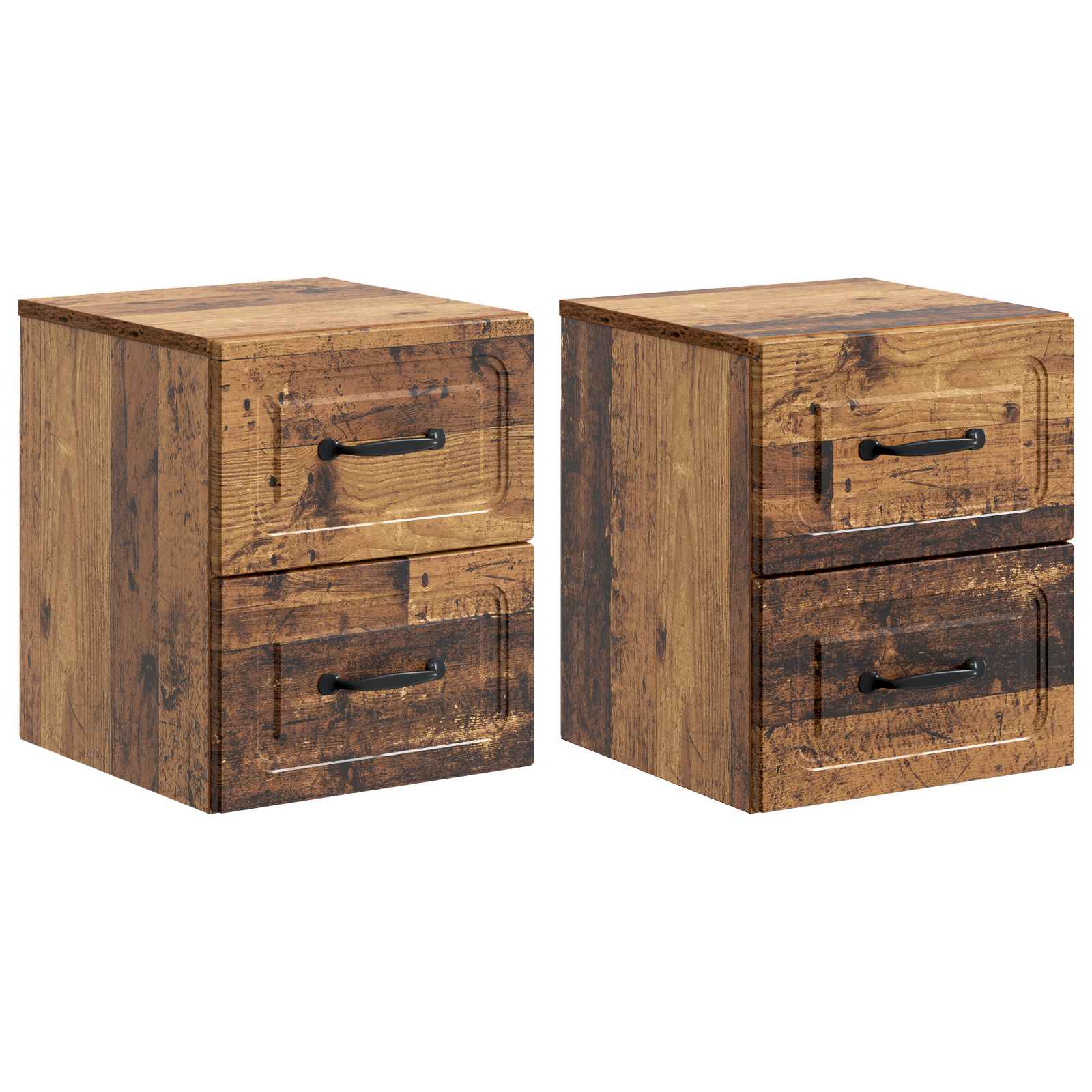 Cabinet de chevet mural 2 pcs Bois ancien 34,5 x 33 x 40 cm - XIOS