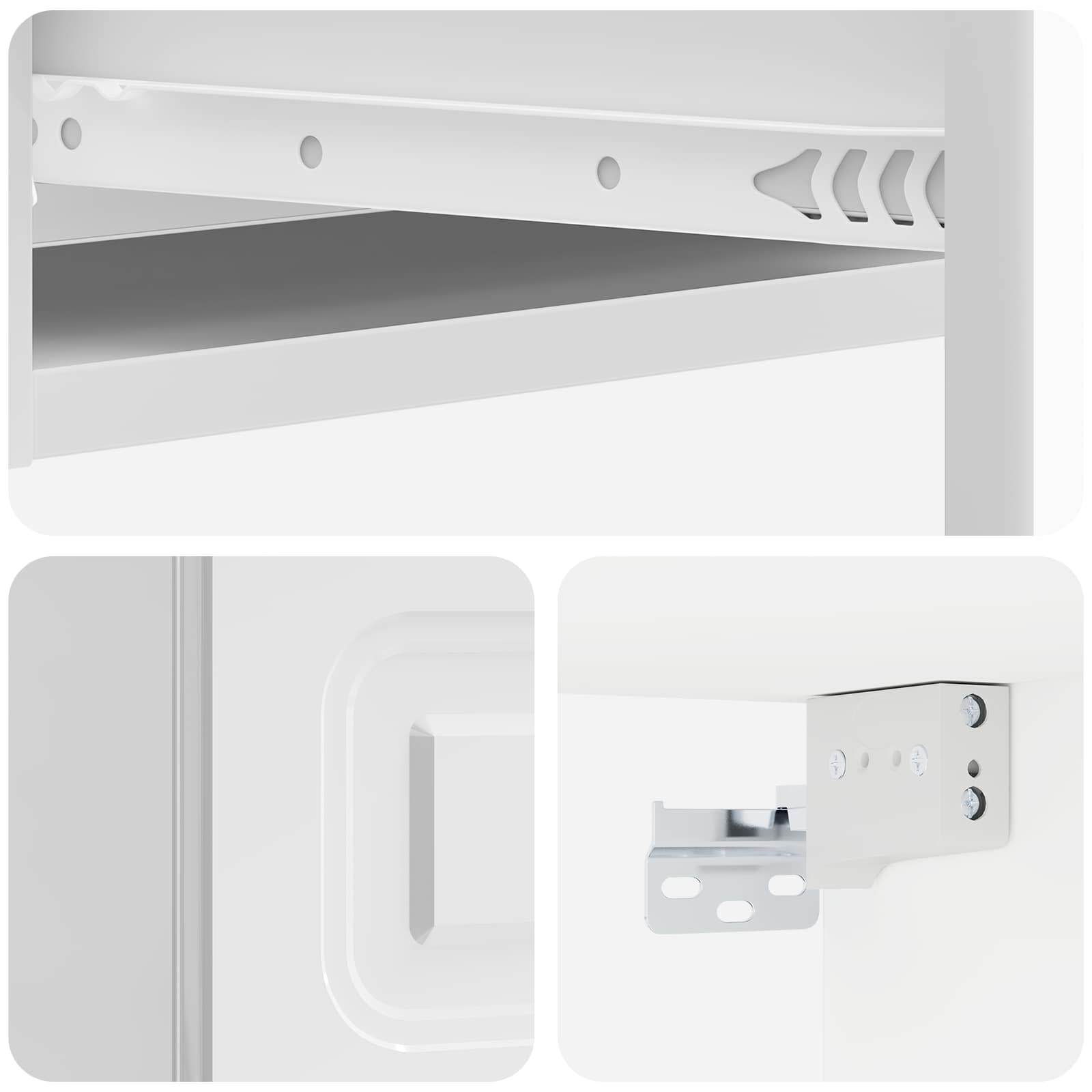 Table d'appoint murale Blanc brillant 59 x 34,5 x 17 cm - XIOS
