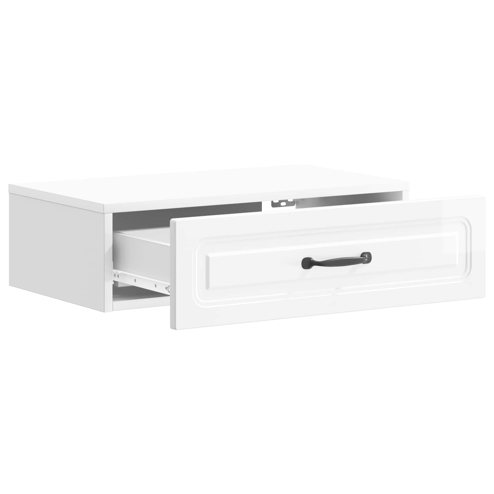 Table d'appoint murale Blanc brillant 59 x 34,5 x 17 cm - XIOS
