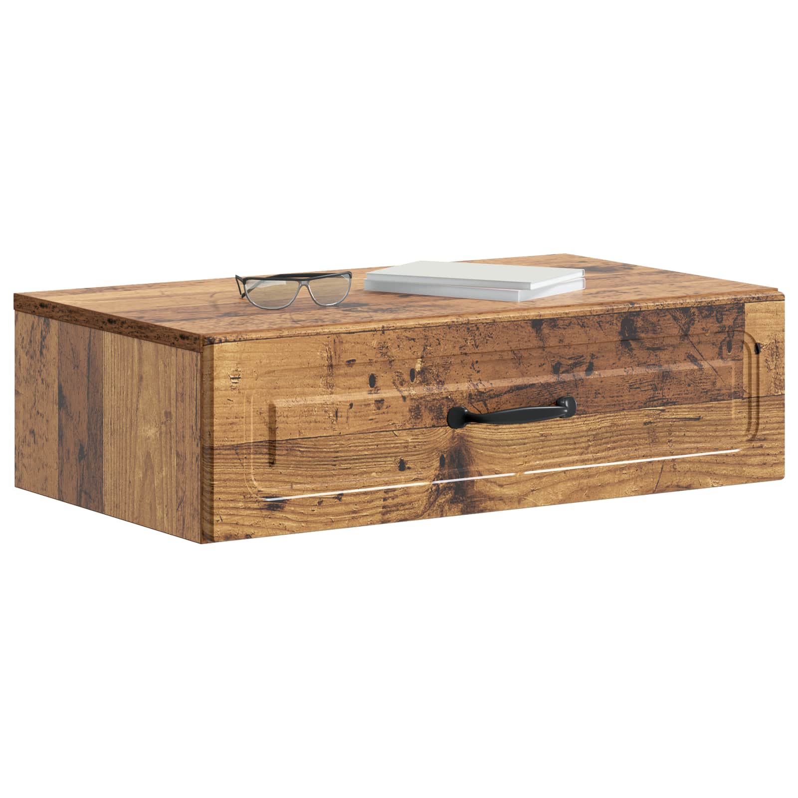 Table d'appoint murale Bois ancien 59 x 34,5 x 17 cm - XIOS