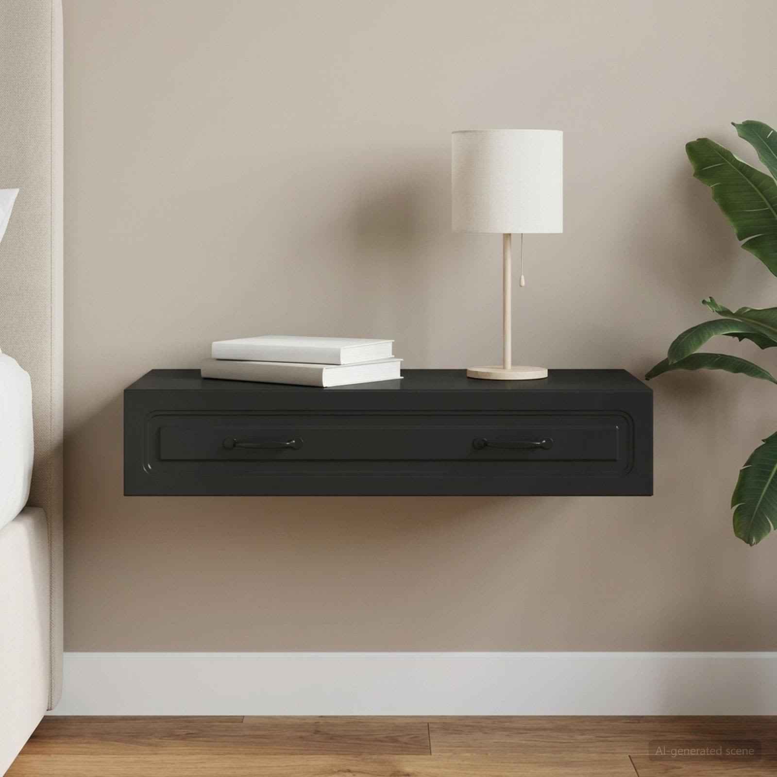 Table d'appoint murale Noir 87,5 x 34,5 x 17 cm - XIOS