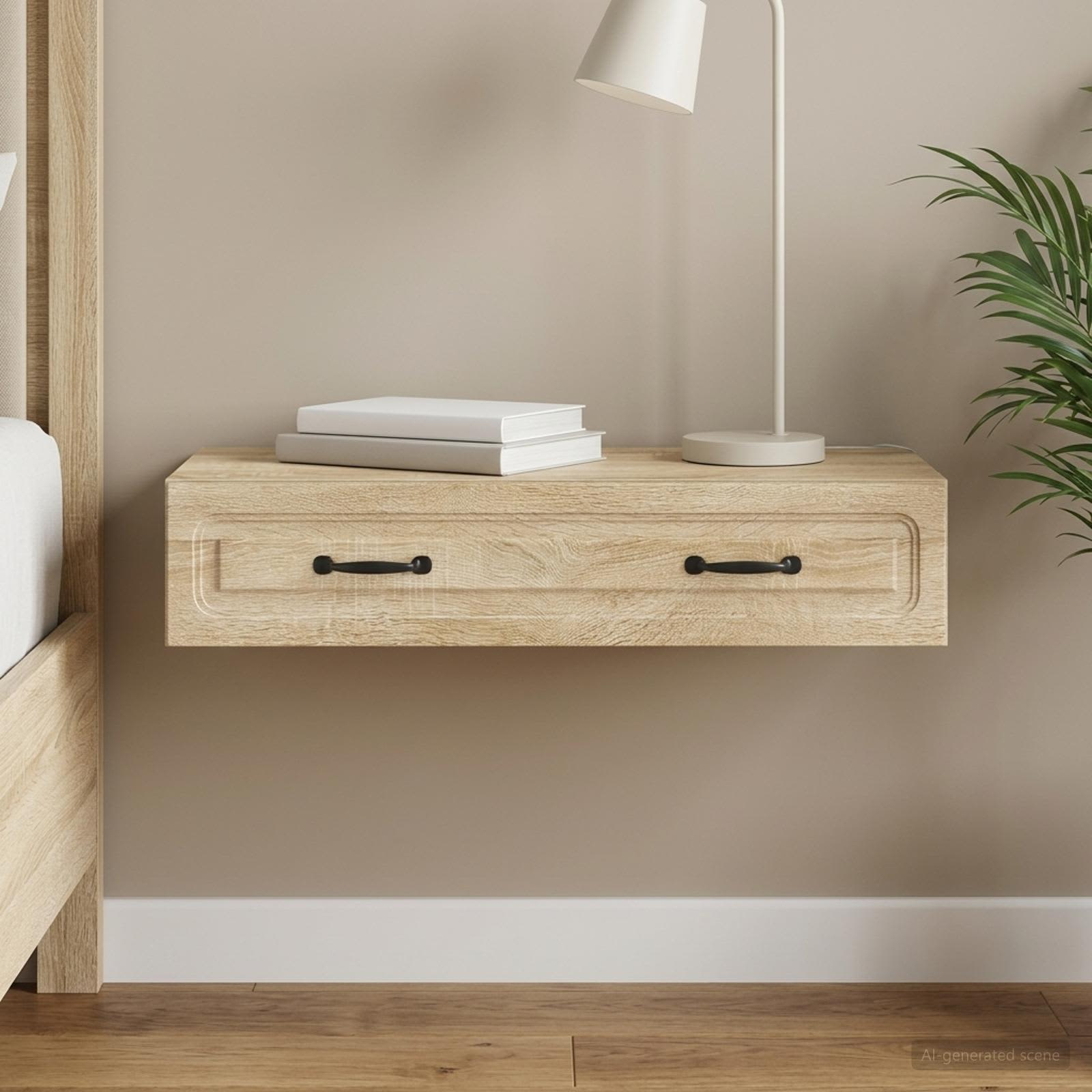 Table d'appoint murale Chêne Sonoma 87,5 x 34,5 x 17 cm - XIOS