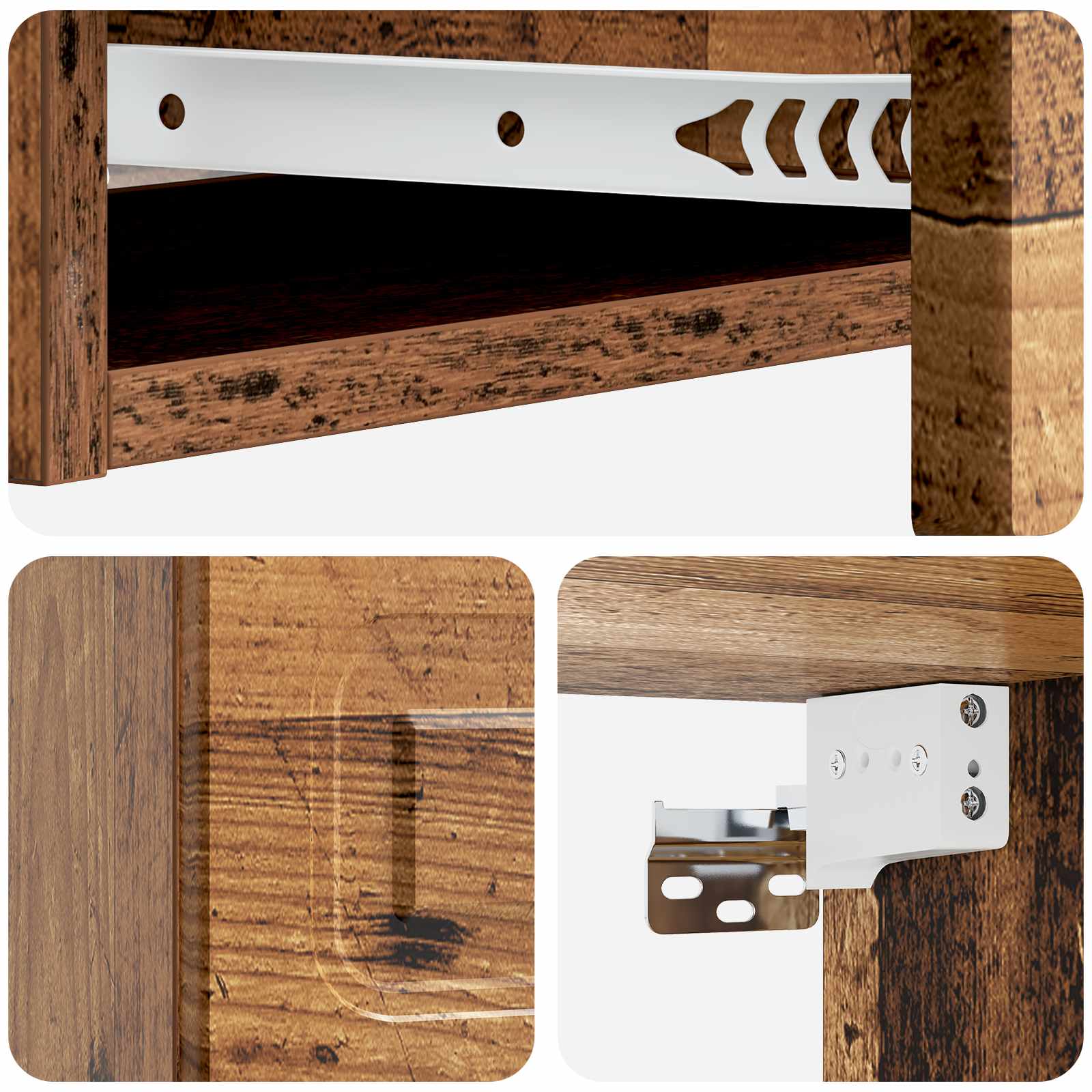 Table d'appoint murale Bois ancien 87,5 x 34,5 x 17 cm - XIOS