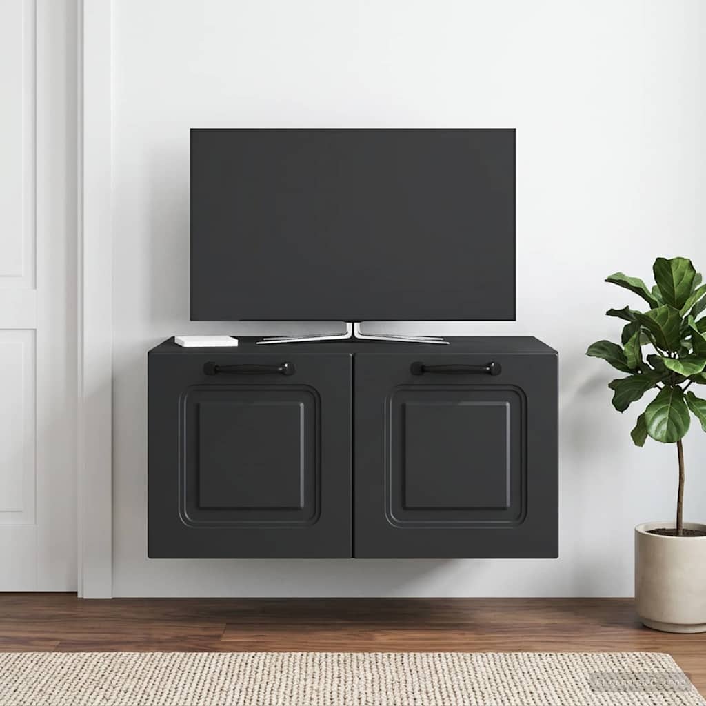 Meuble TV mural Noir 59,5 x 41 x 30 cm Bois d'ingénierie - XIOS
