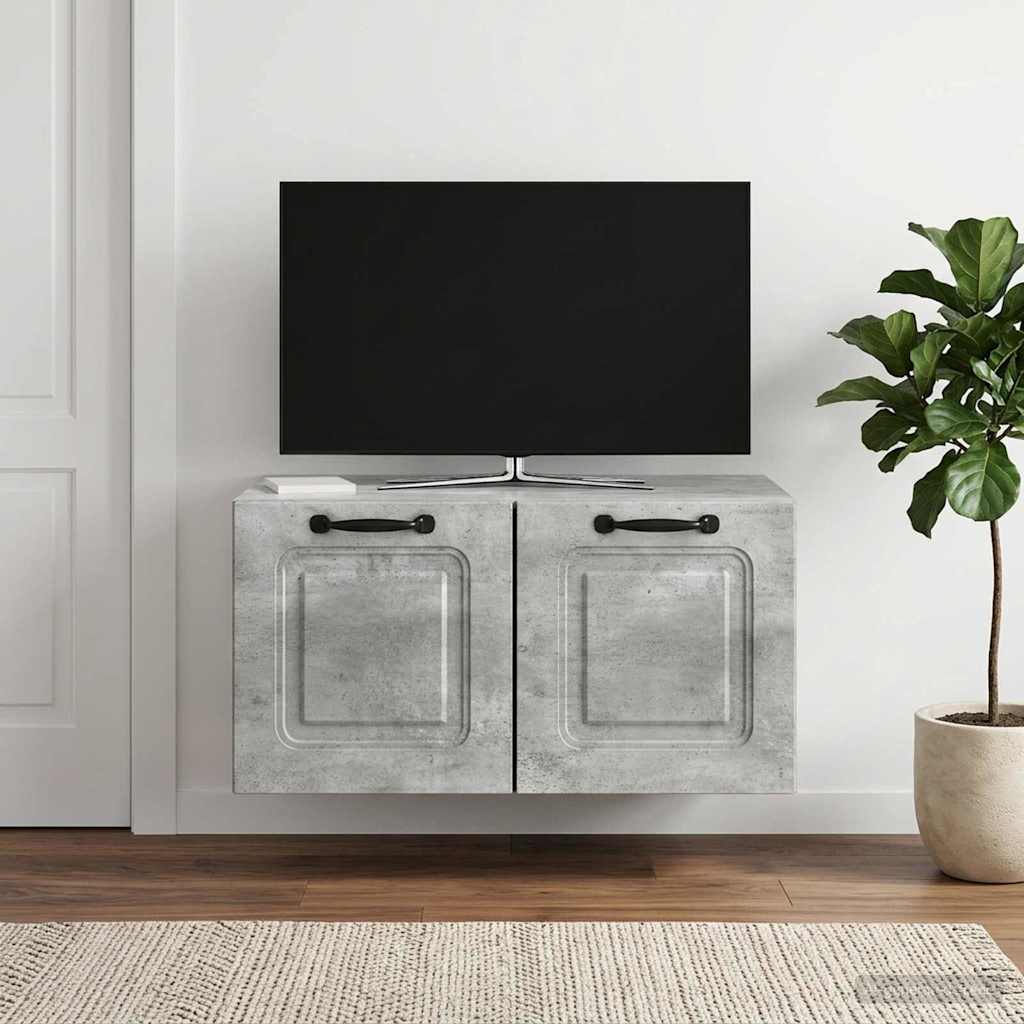 Meuble TV mural Gris béton 59,5 x 41 x 30 cm Bois d'ingénierie - XIOS
