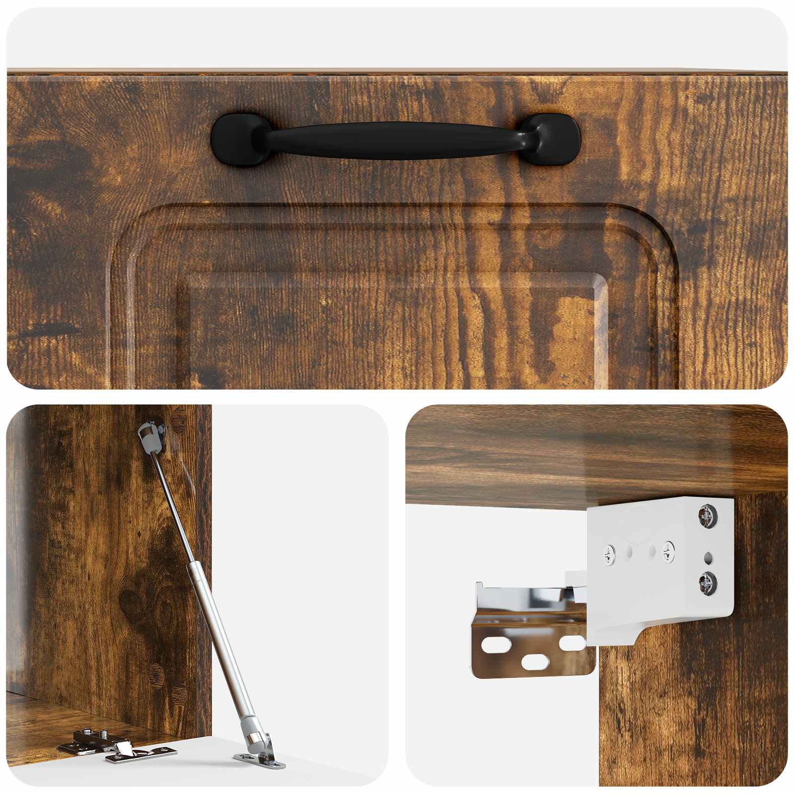 Meuble TV mural Chêne fumé 59,5 x 41 x 30 cm Bois d'ingénierie - XIOS
