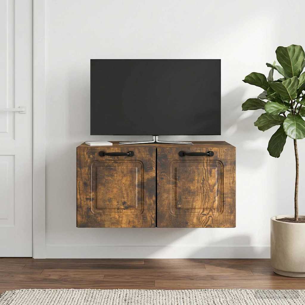 Meuble TV mural Chêne fumé 59,5 x 41 x 30 cm Bois d'ingénierie - XIOS