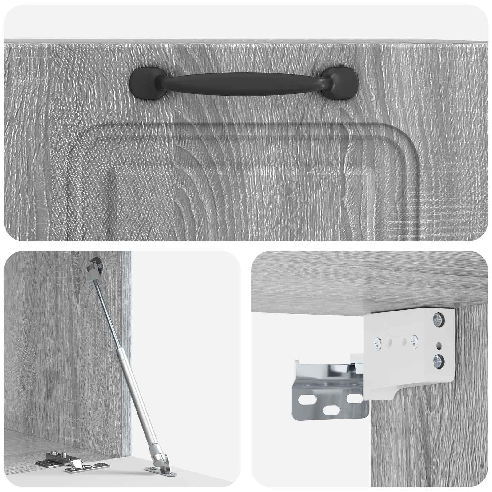 Meuble TV mural Sonoma gris 59,5 x 41 x 30 cm Bois d'ingénierie - XIOS