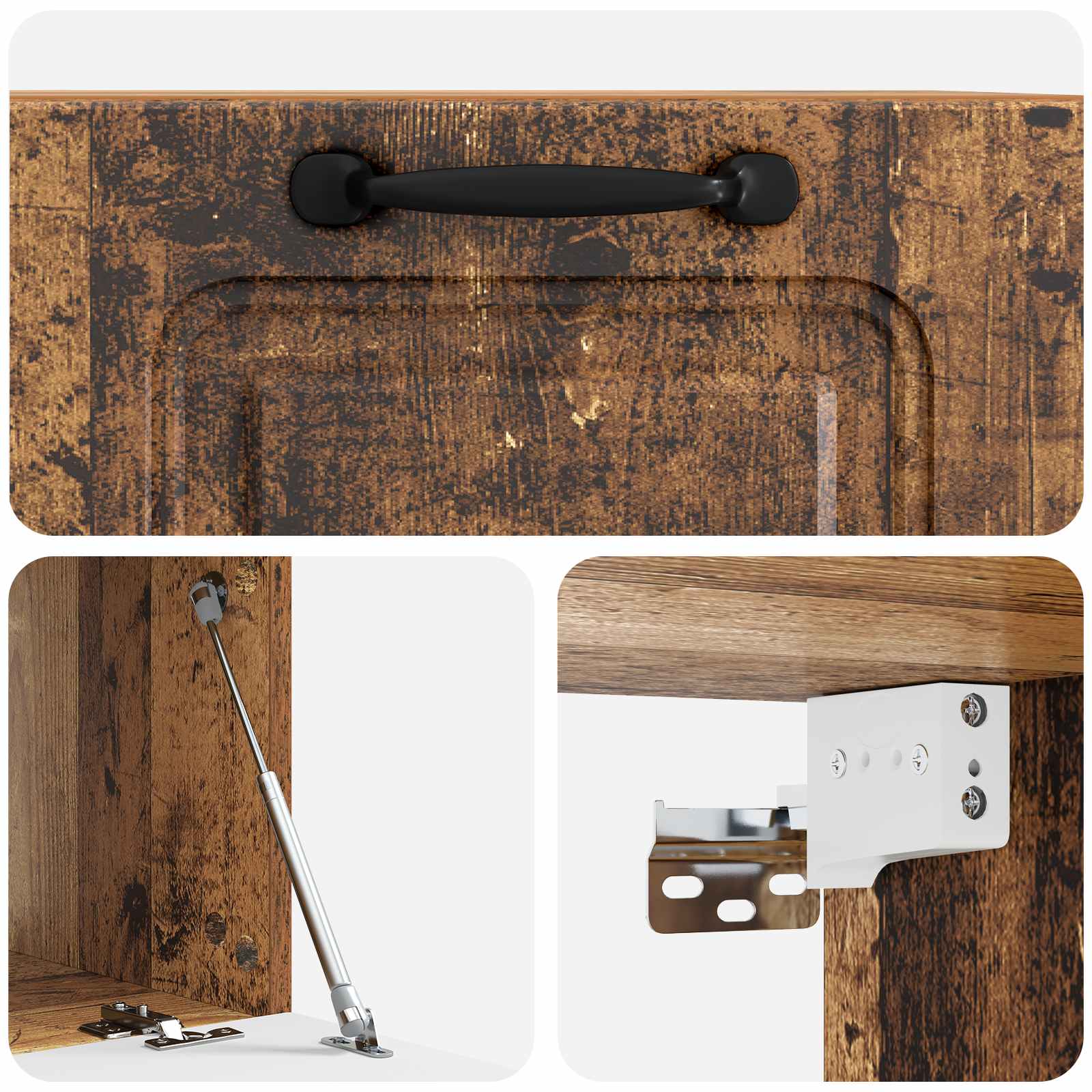 Meuble TV mural Bois ancien 59,5 x 41 x 30 cm Bois d'ingénierie - XIOS