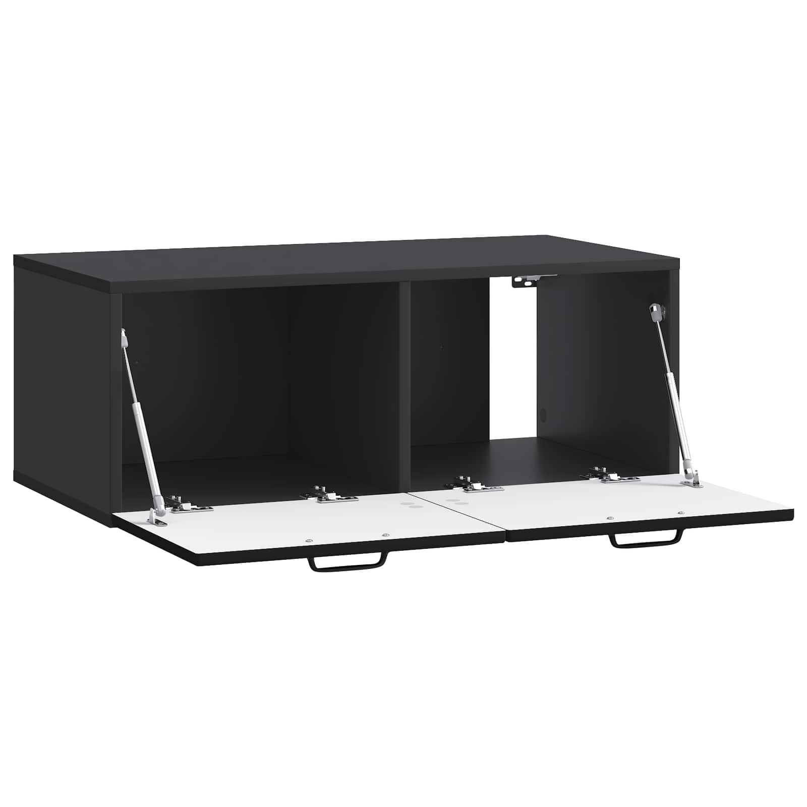 Meuble TV mural Noir 78,5 x 41 x 30 cm Bois d'ingénierie - XIOS
