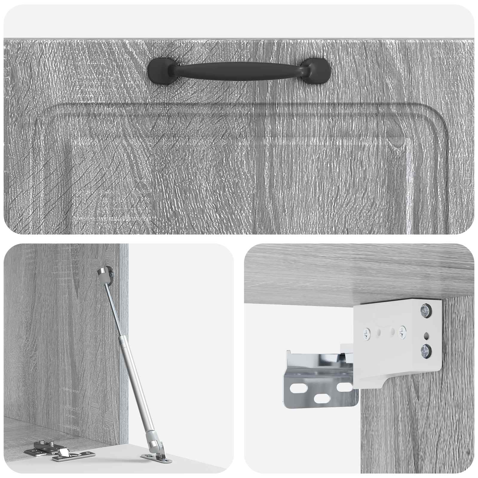 Meuble TV mural Sonoma gris 78,5 x 41 x 30 cm Bois d'ingénierie - XIOS