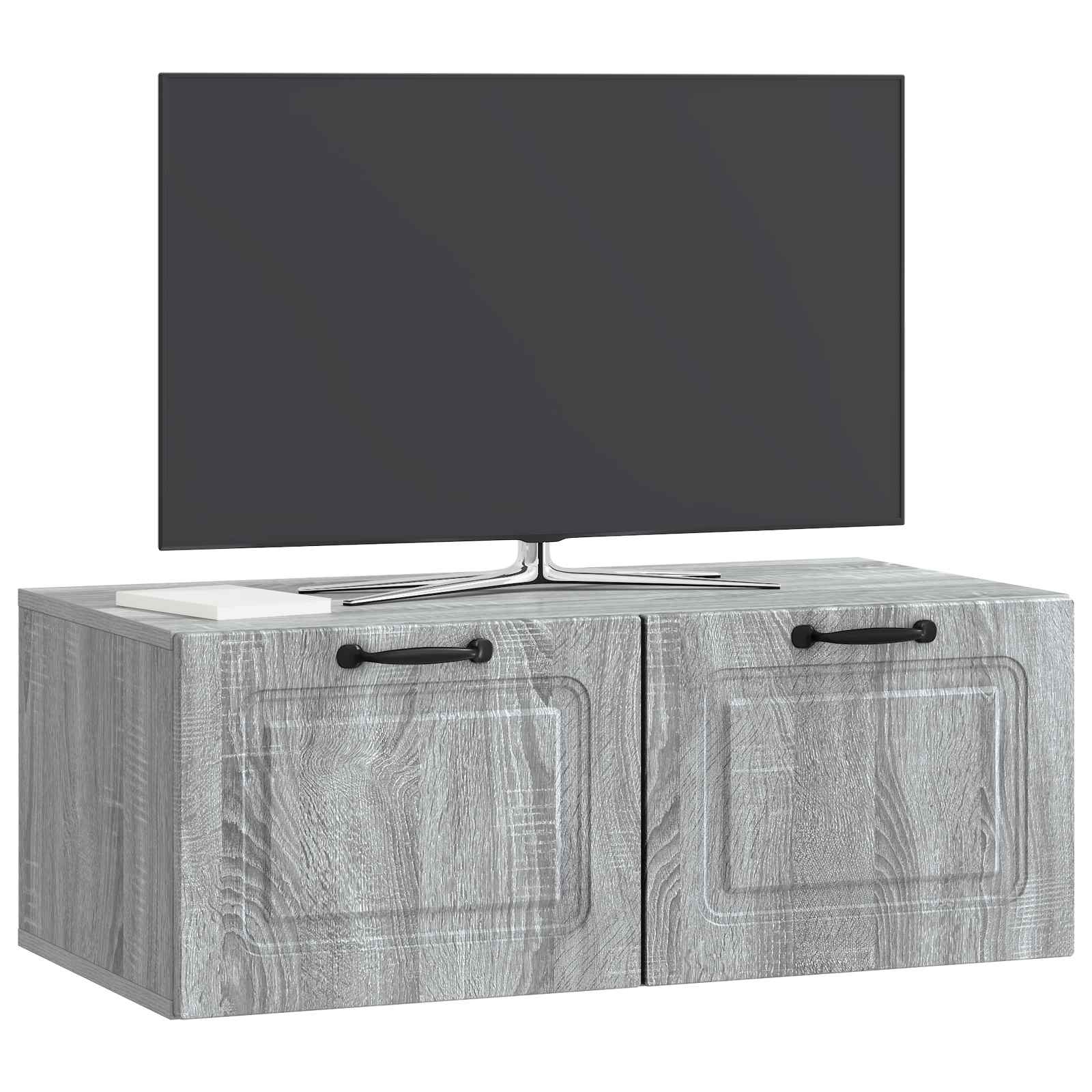 Meuble TV mural Sonoma gris 78,5 x 41 x 30 cm Bois d'ingénierie - XIOS