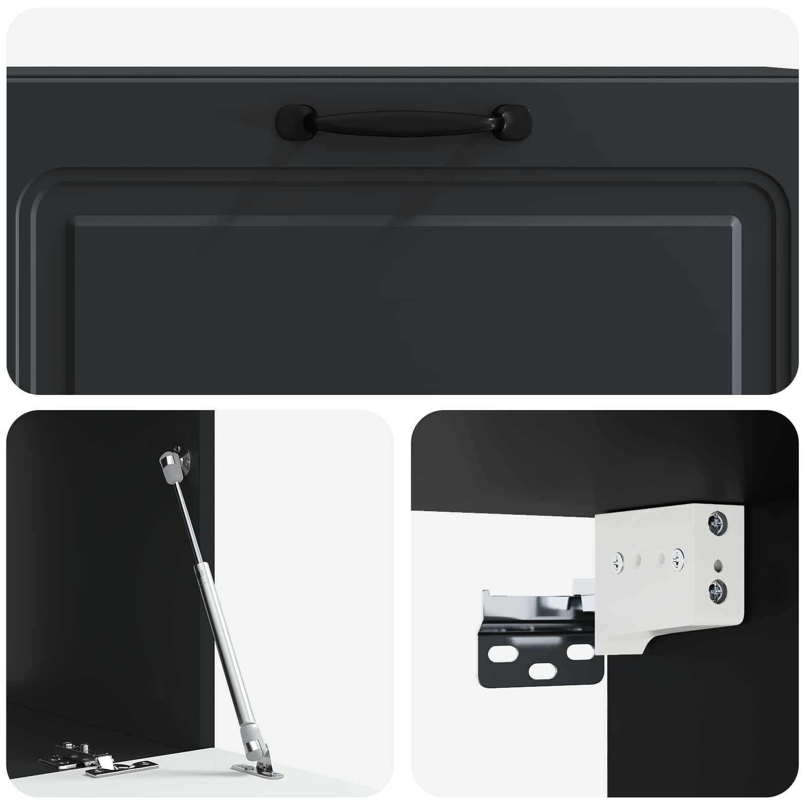 Meuble TV mural Noir 98 x 41 x 30 cm Bois d'ingénierie - XIOS