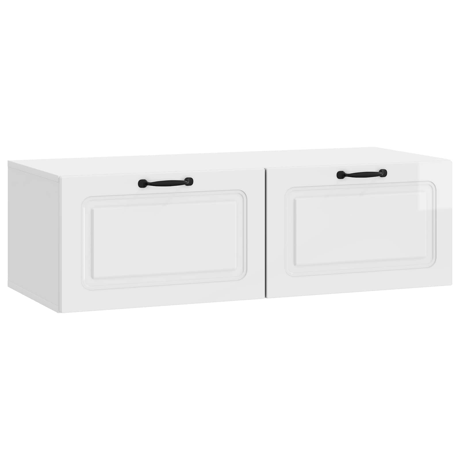 Meuble TV mural Montage mural Blanc brillant 98 x 41 x 30 cm - XIOS