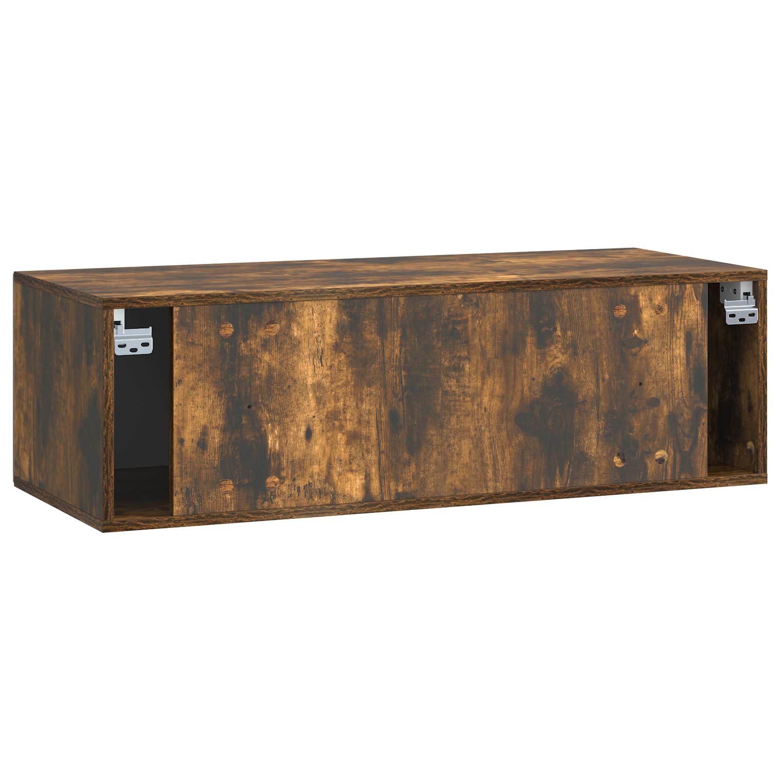 Meuble TV mural Chêne fumé 98 x 41 x 30 cm Bois d'ingénierie - XIOS