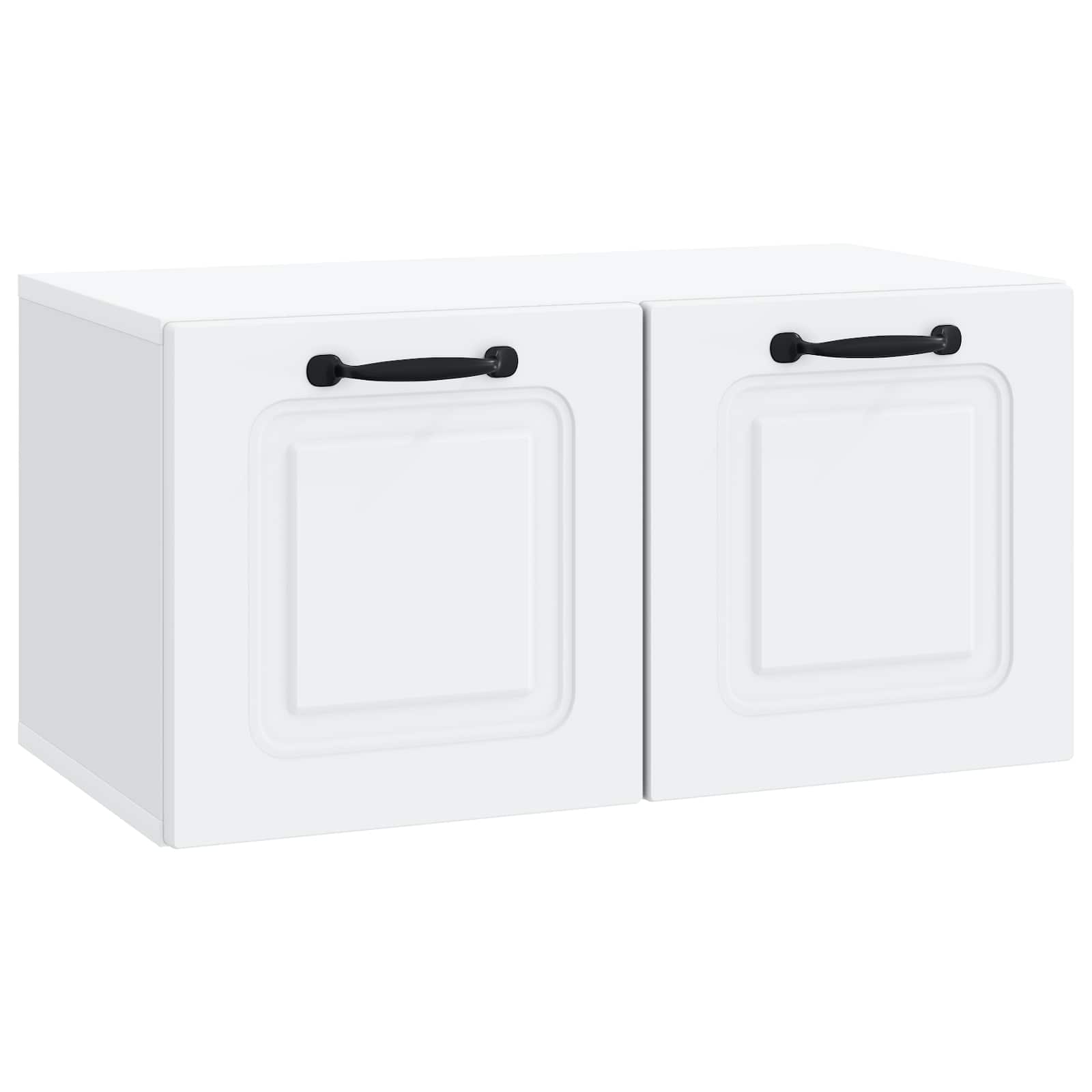 Meuble TV mural Blanc 59,5 x 31 x 30 cm Bois d'ingénierie - XIOS
