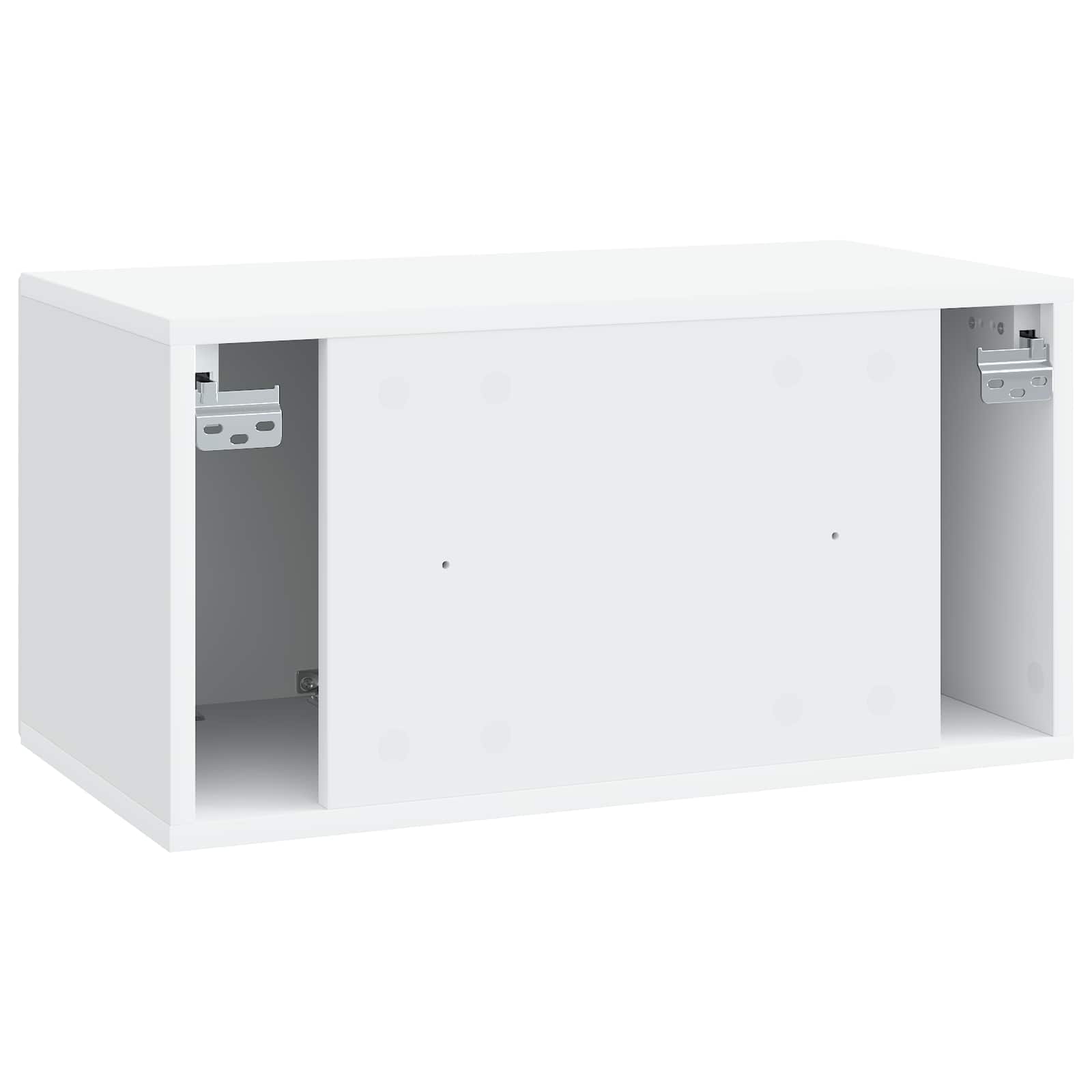 Meuble TV mural Blanc 59,5 x 31 x 30 cm Bois d'ingénierie - XIOS