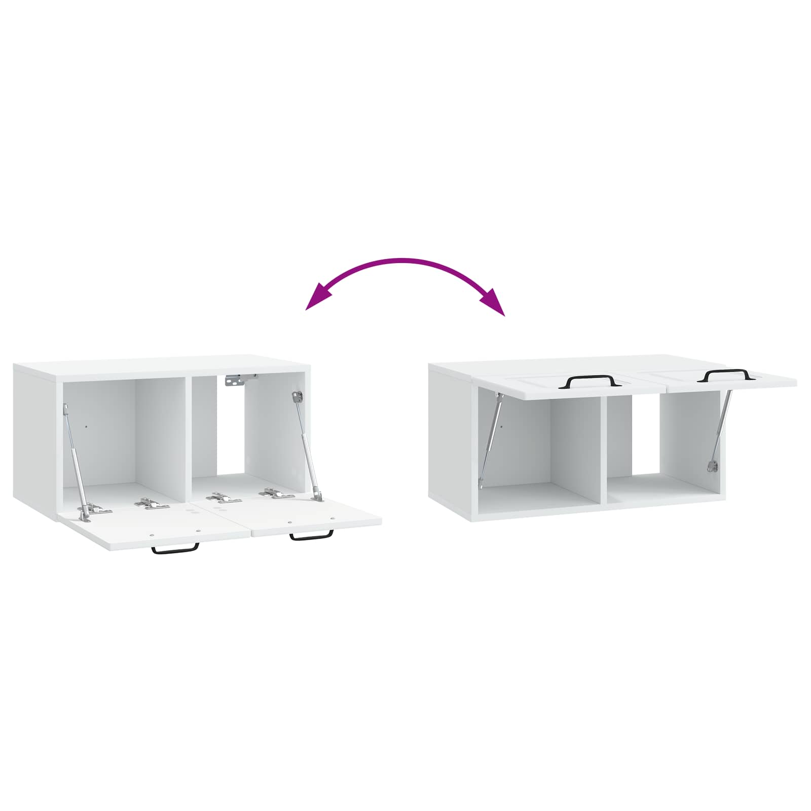 Meuble TV mural Blanc 59,5 x 31 x 30 cm Bois d'ingénierie - XIOS