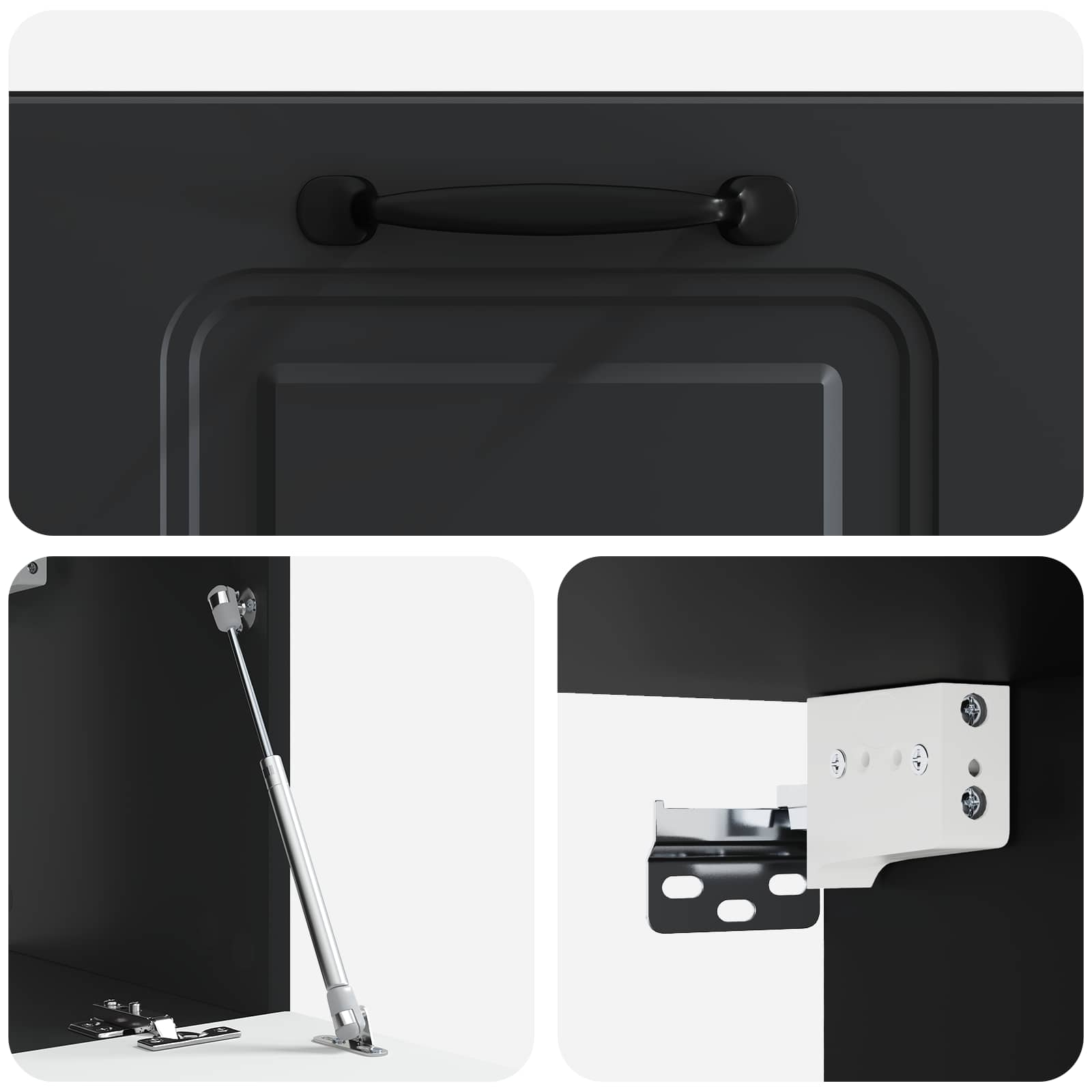 Meuble TV mural Noir 59,5 x 31 x 30 cm Bois d'ingénierie - XIOS
