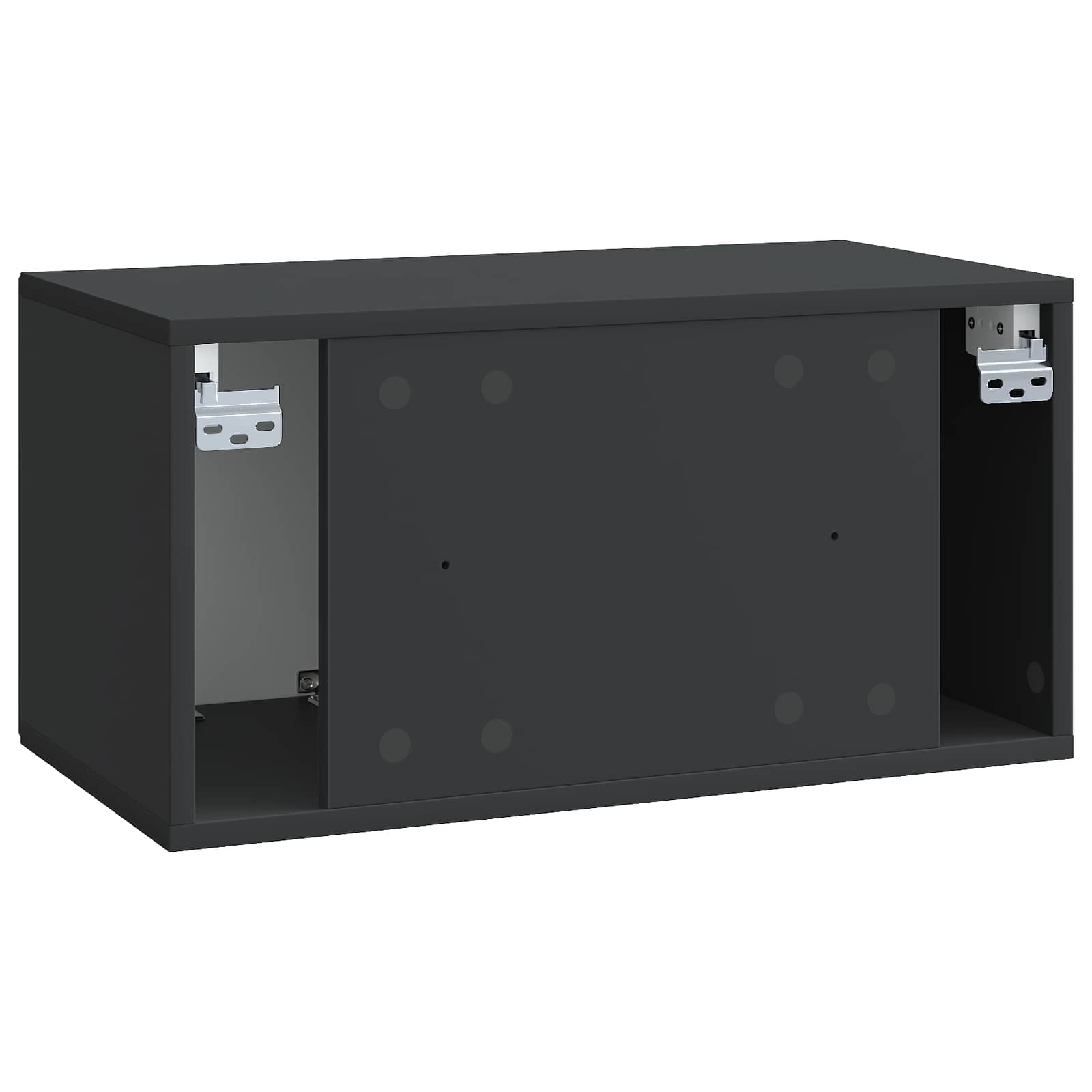 Meuble TV mural Noir 59,5 x 31 x 30 cm Bois d'ingénierie - XIOS