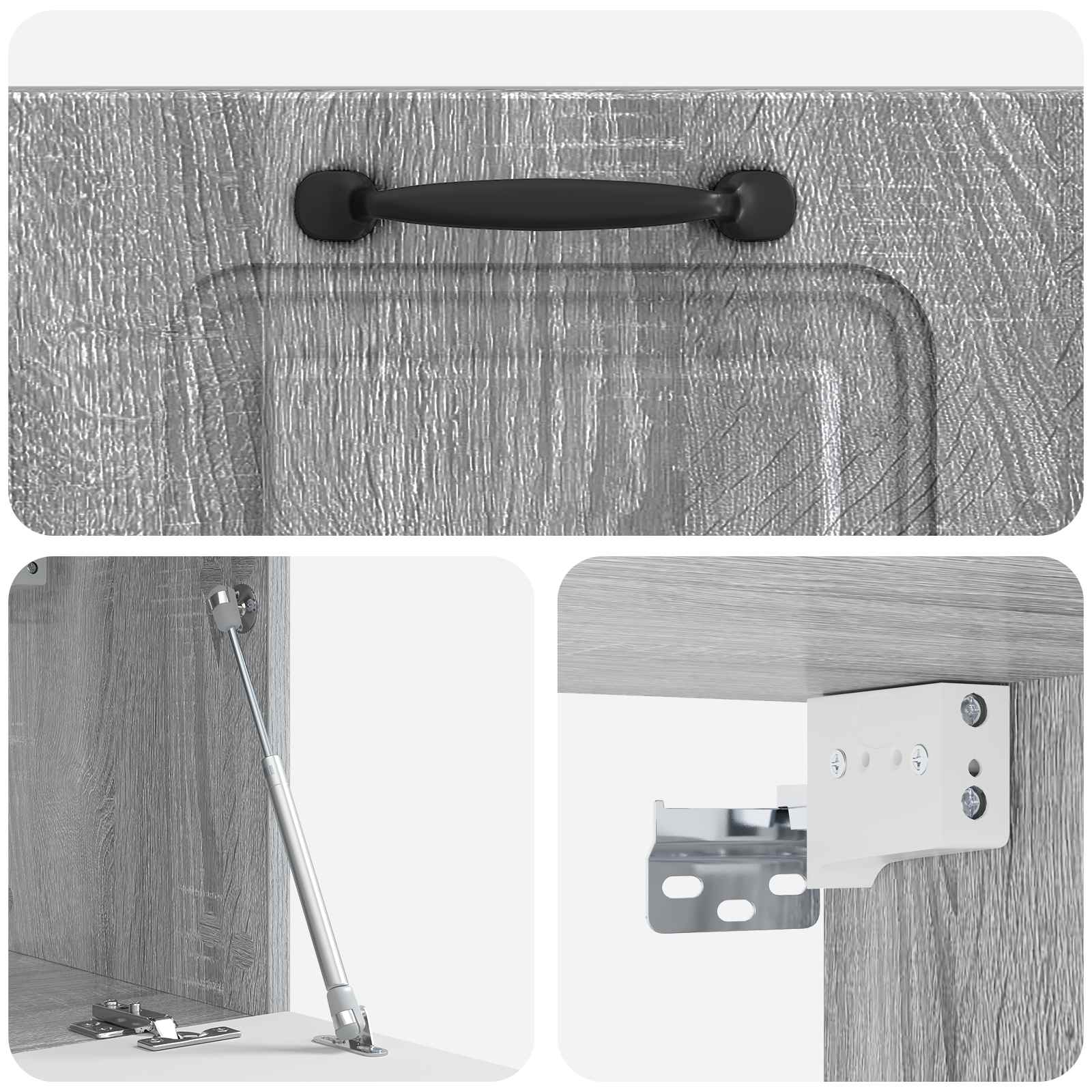Meuble TV mural Sonoma gris 59,5 x 31 x 30 cm Bois d'ingénierie - XIOS