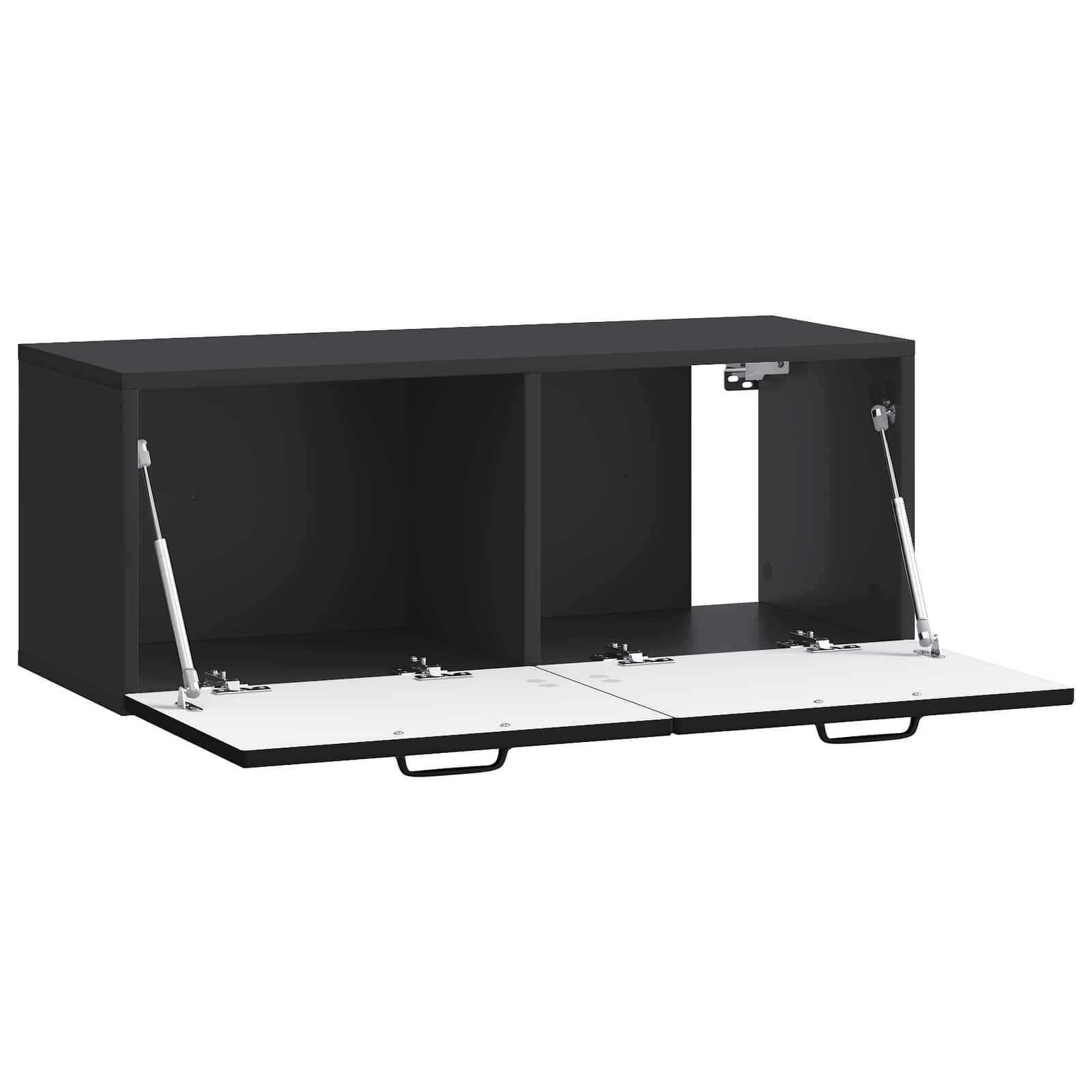 Meuble TV mural Noir 78,5 x 31 x 30 cm Bois d'ingénierie - XIOS