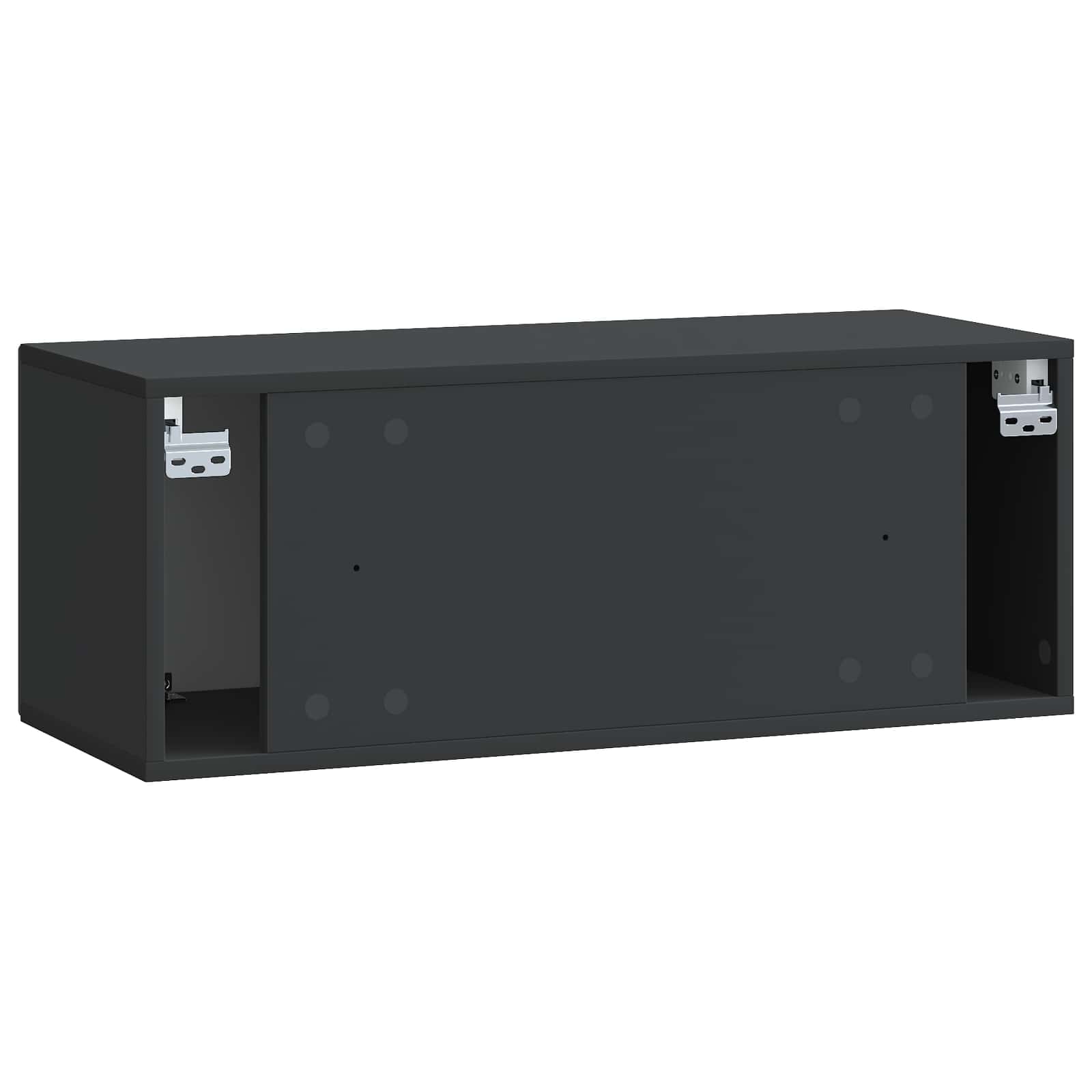 Meuble TV mural Noir 78,5 x 31 x 30 cm Bois d'ingénierie - XIOS